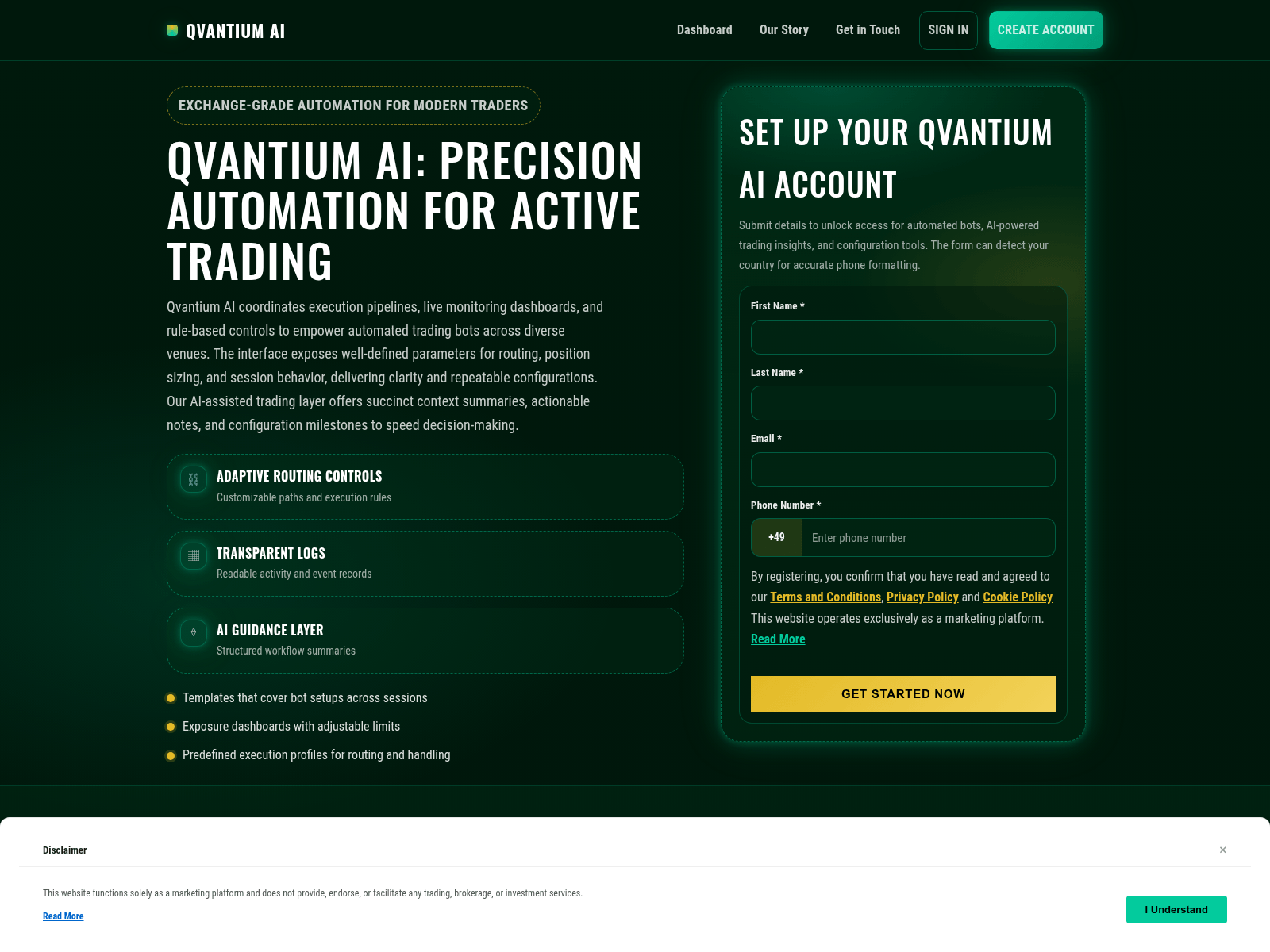 Screenshot of qvantiumai.pro