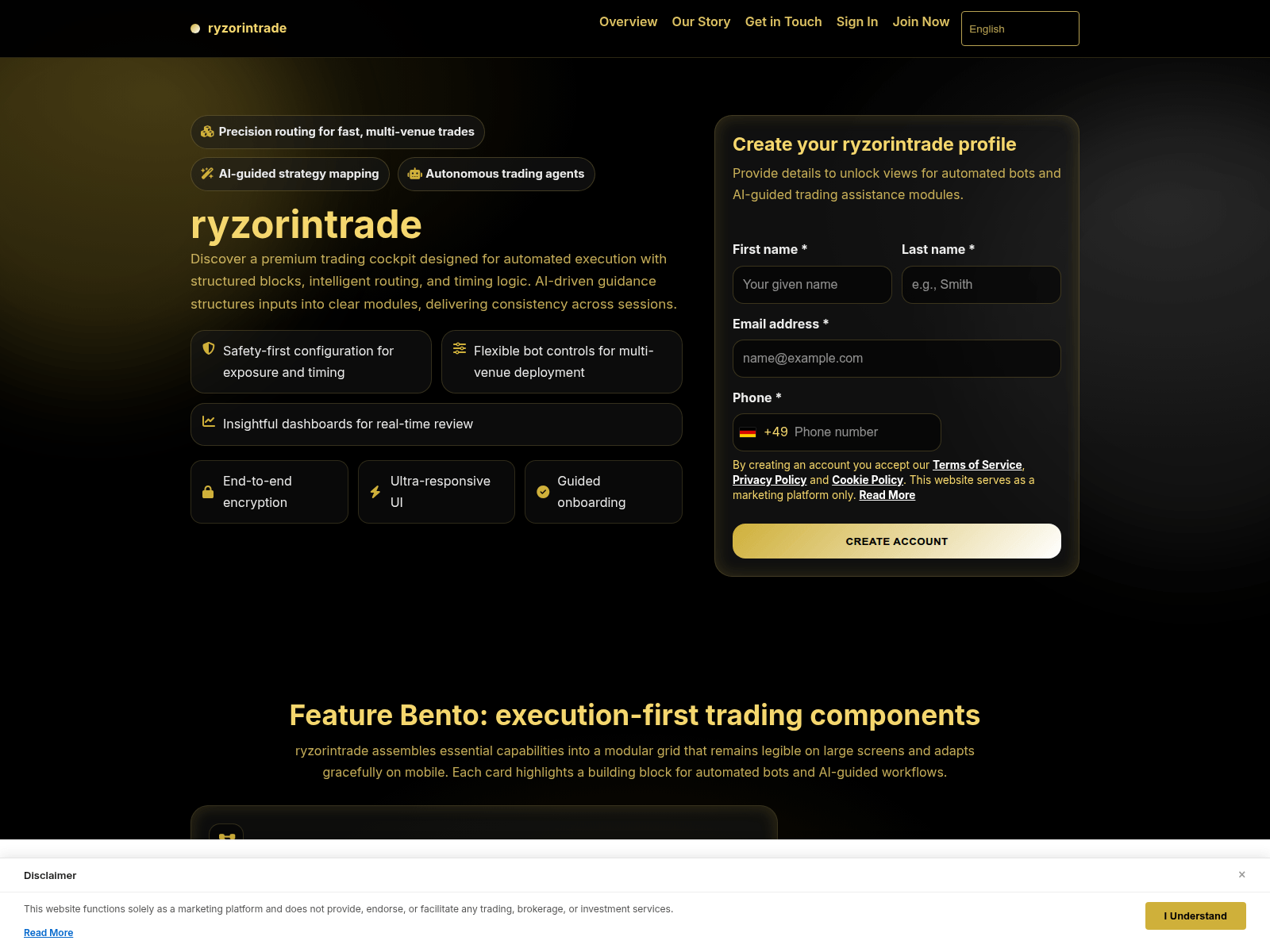 Screenshot of ryzorintrade-apptech.com