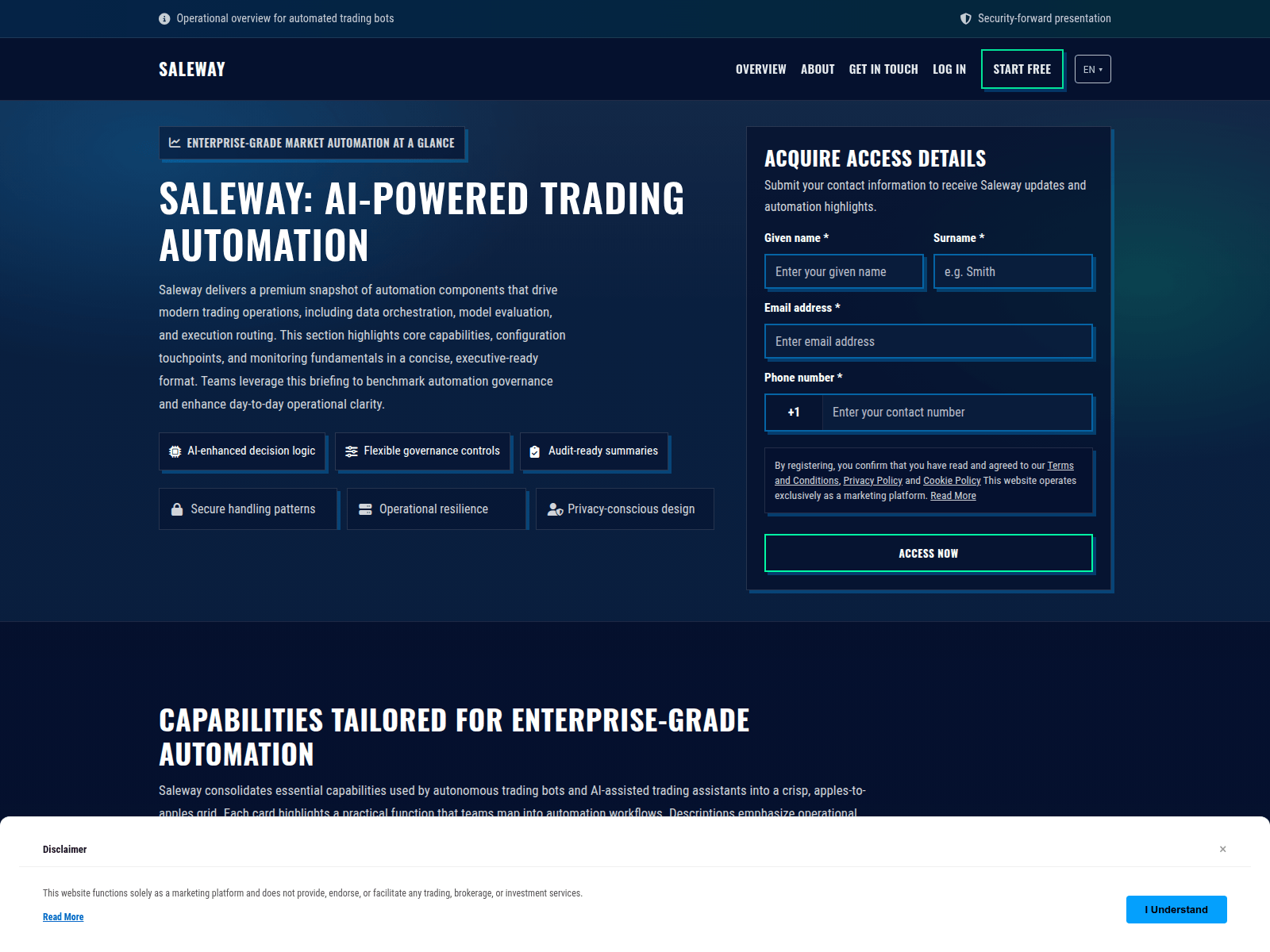 Screenshot of salewayplatform.pro