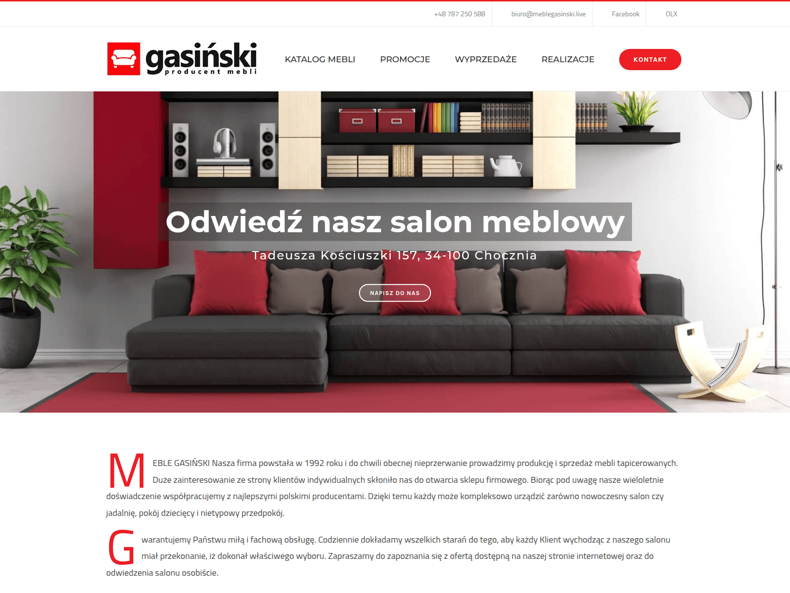 Screenshot of meblegasinski.live