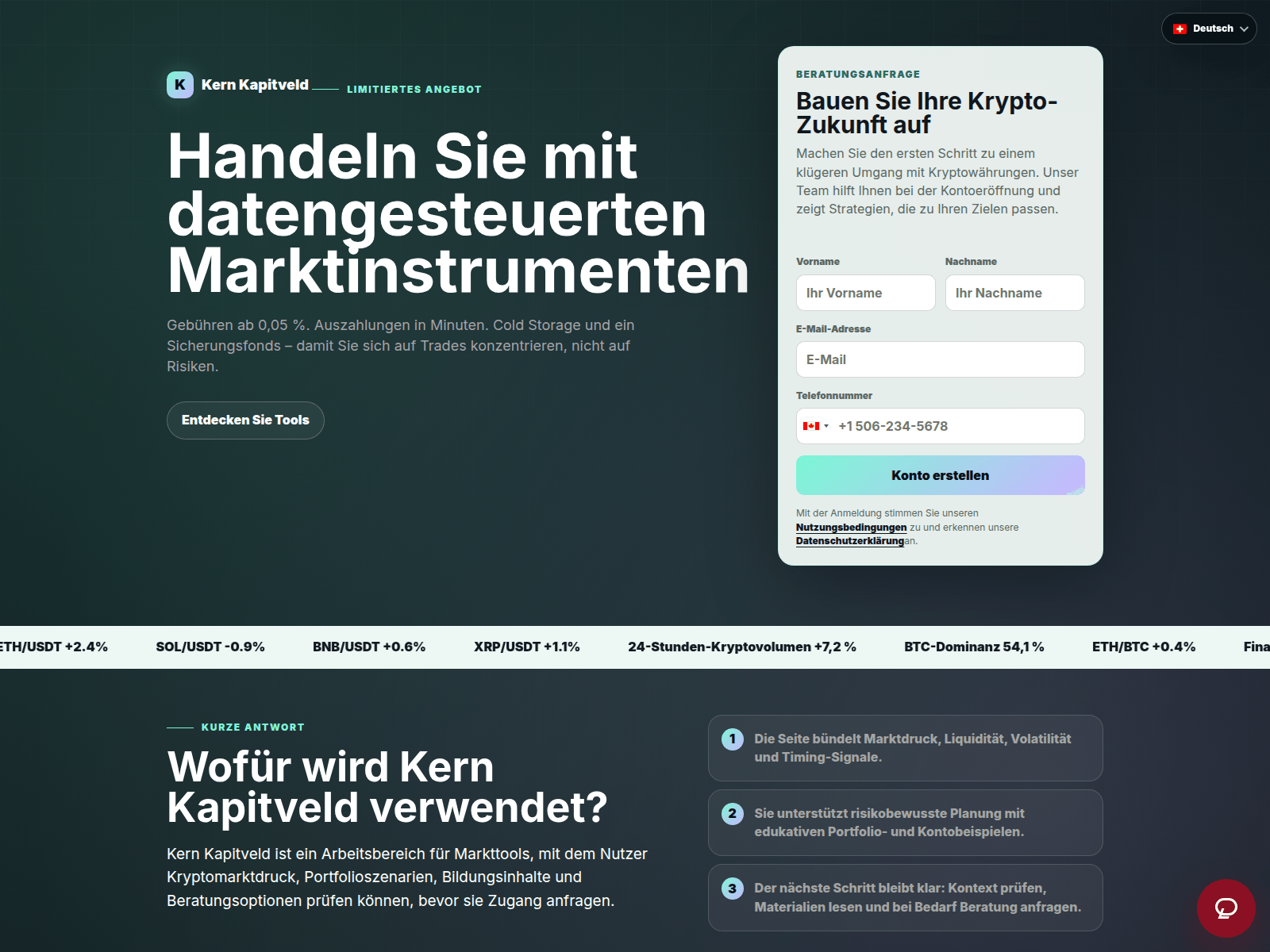 Screenshot of kernkapitveld-ch.com