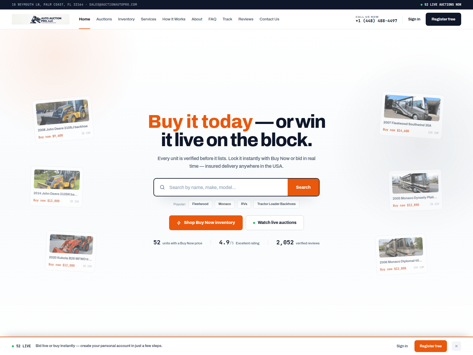 Screenshot of auctionautopro.com