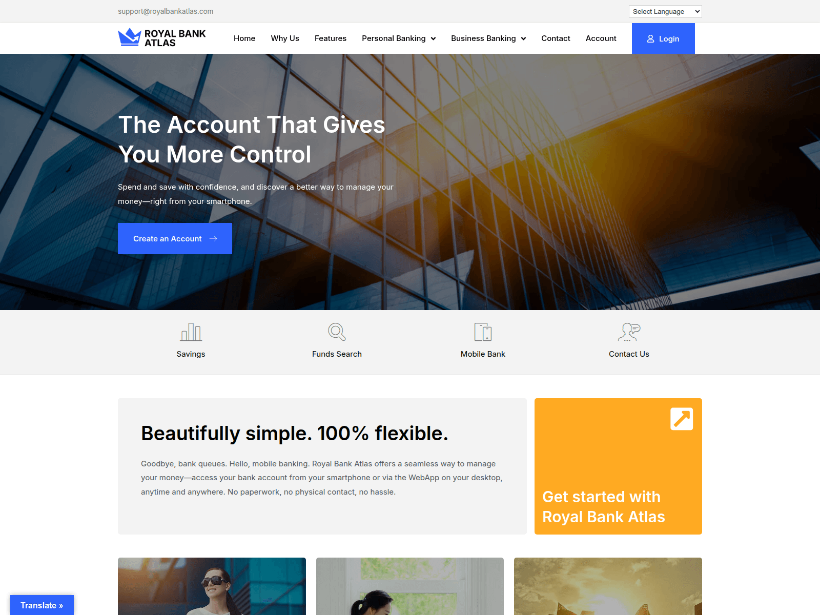 Screenshot of royalbankatlas.com