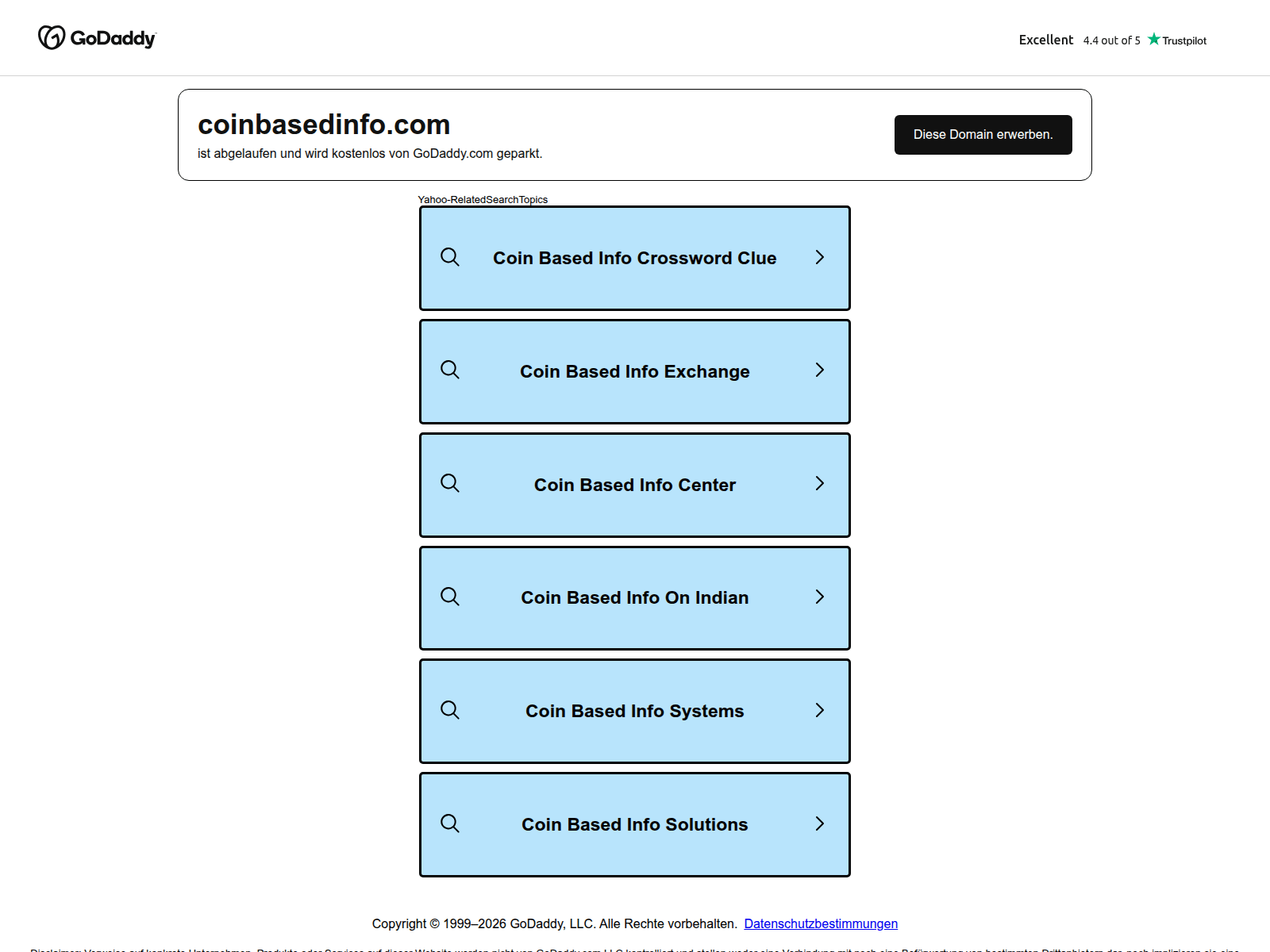لقطة شاشة لـ coinbasedinfo.com