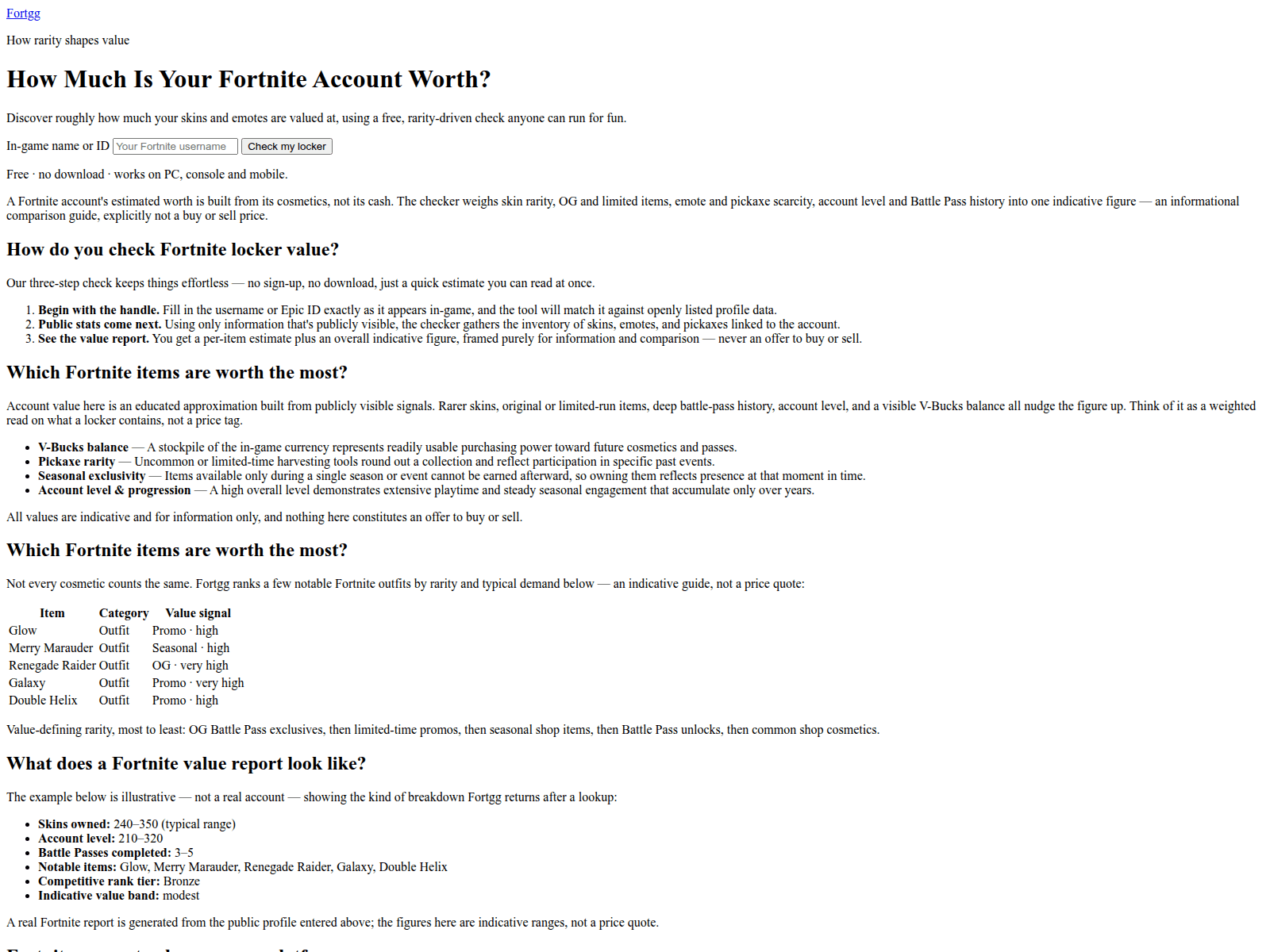 Screenshot of fortgg.cc