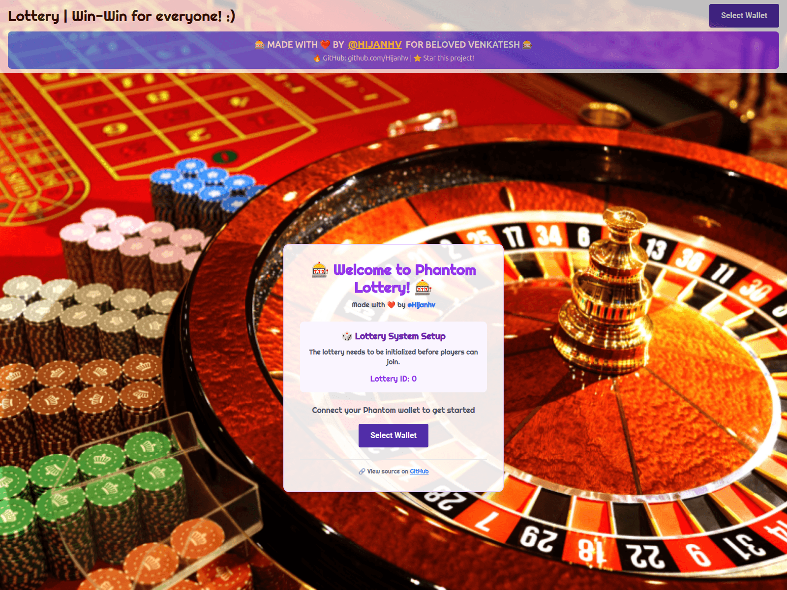 Captura de pantalla de phantom-lottery.vercel.app