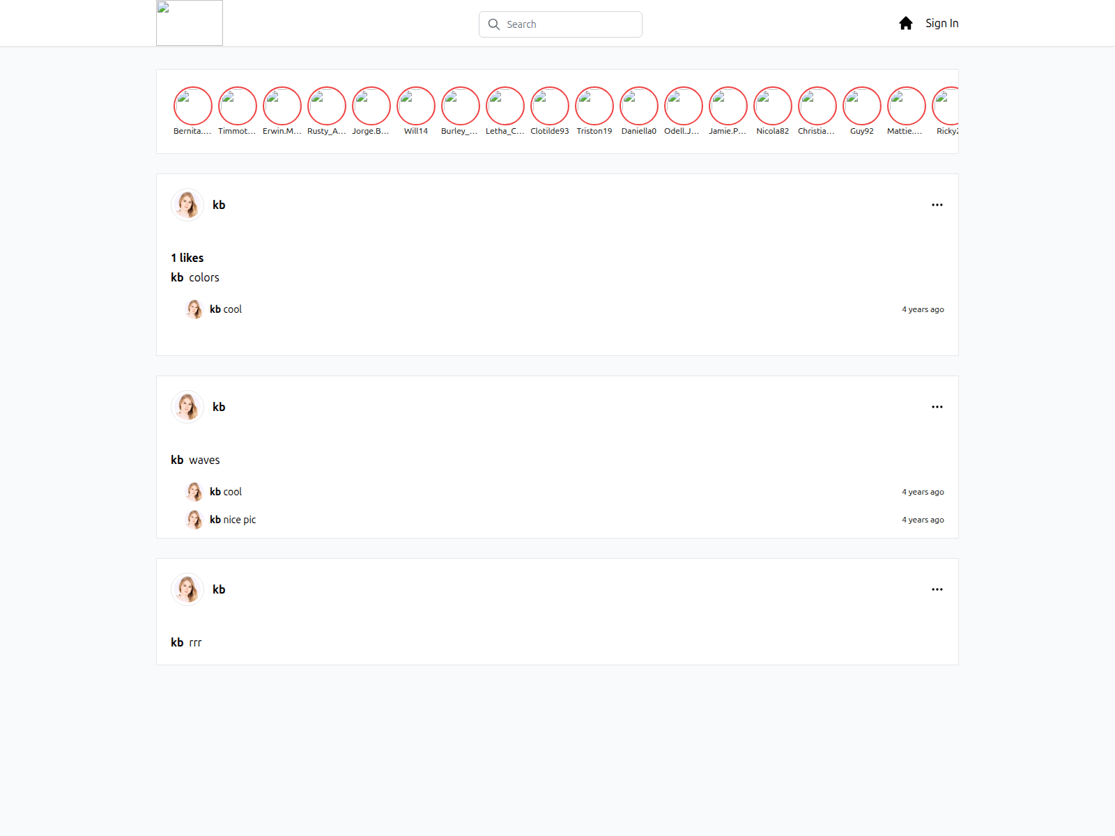 Captura de tela de instagram-clone-one-mu.vercel.app