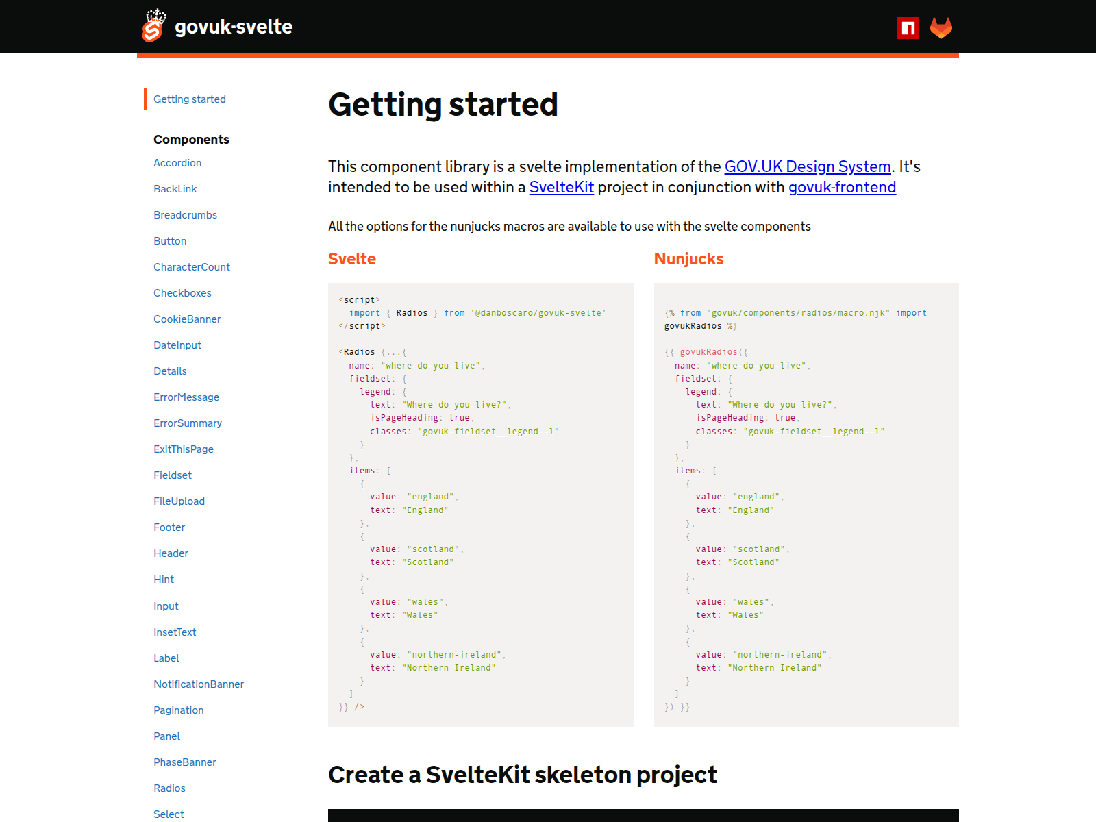 Screenshot von govuk-svelte-demo.vercel.app