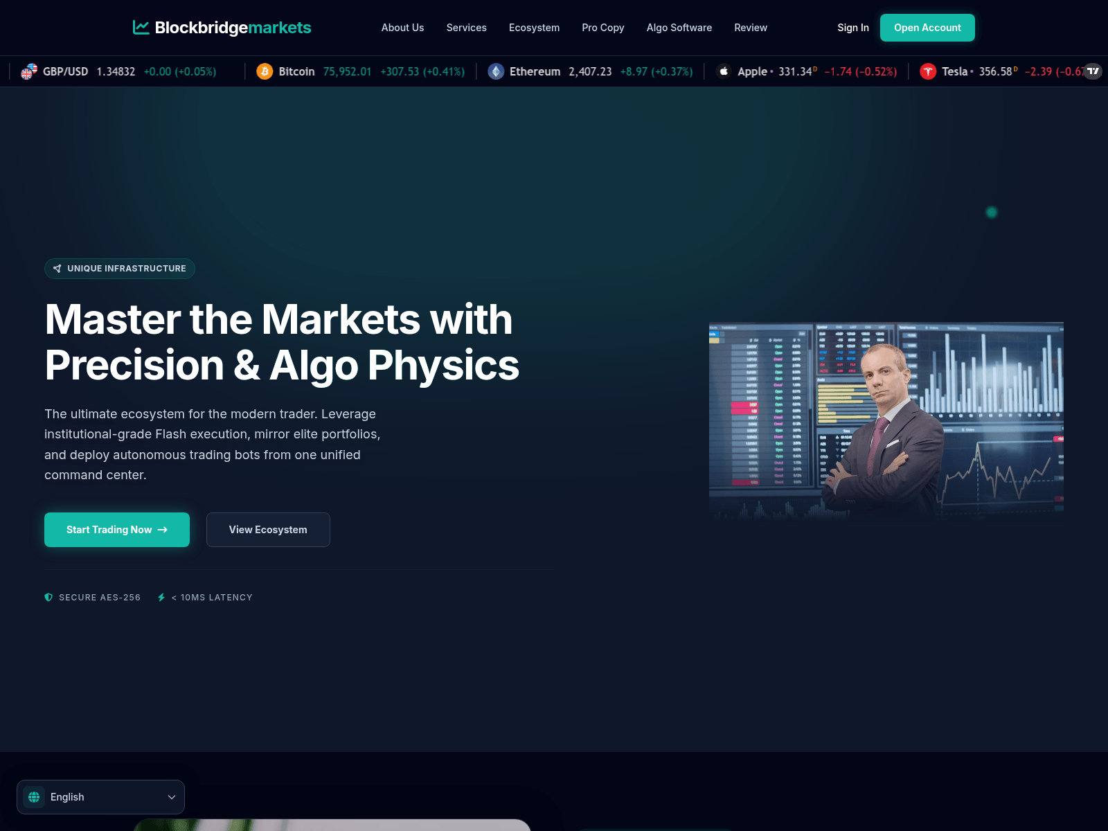 Screenshot of blockbridgemarkets.com