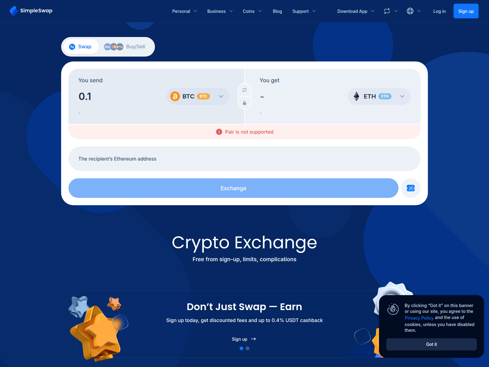 [Ekran görüntüsü] us-simpleswap.com