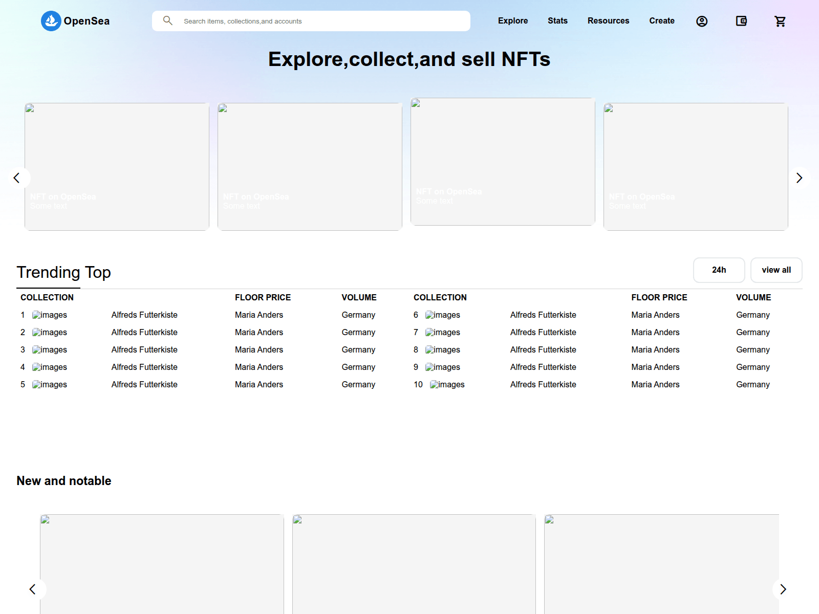 Screenshot von opensea-six.vercel.app