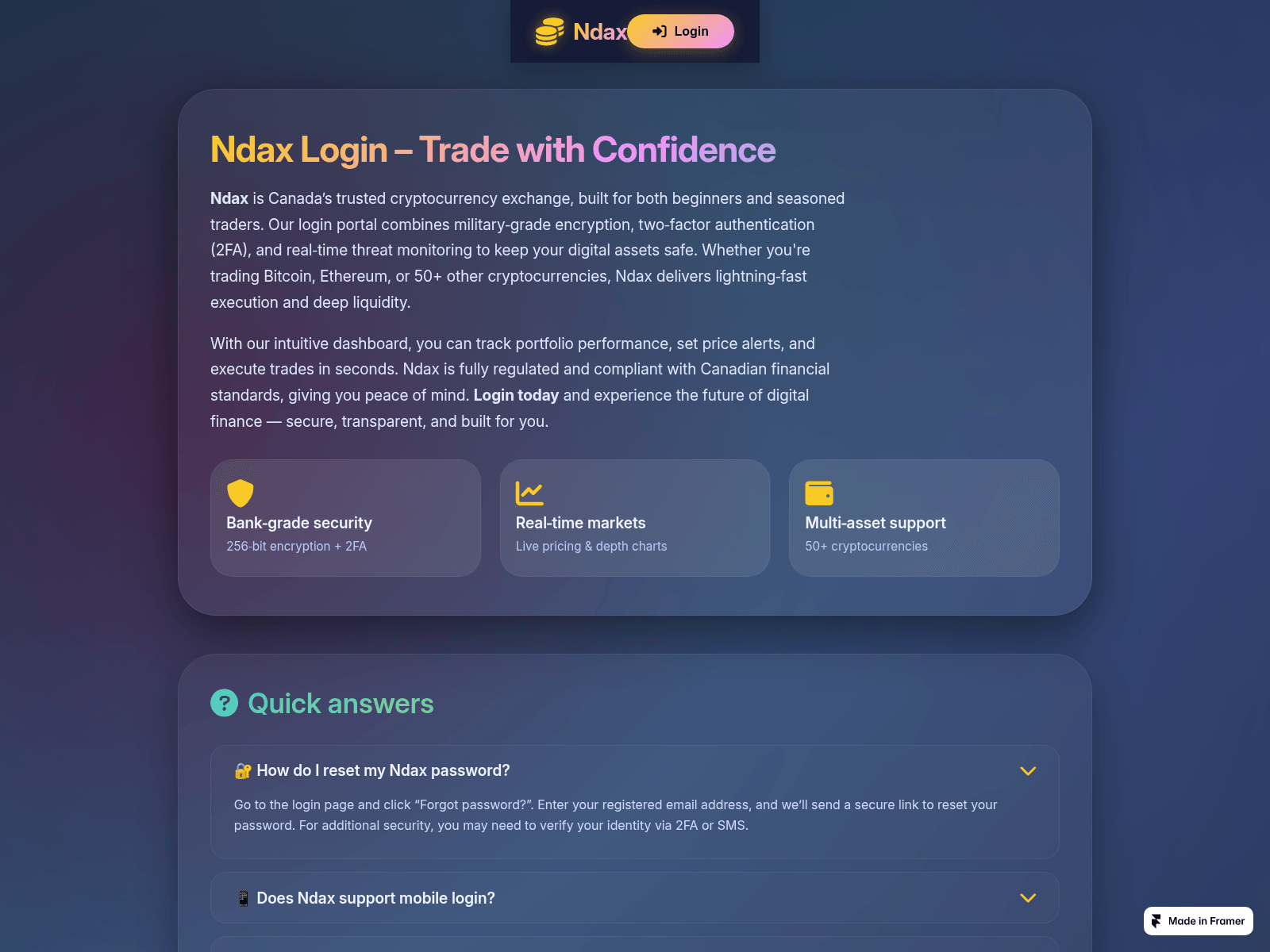 Screenshot of apps-logon-ndaxcdn.framer.ai
