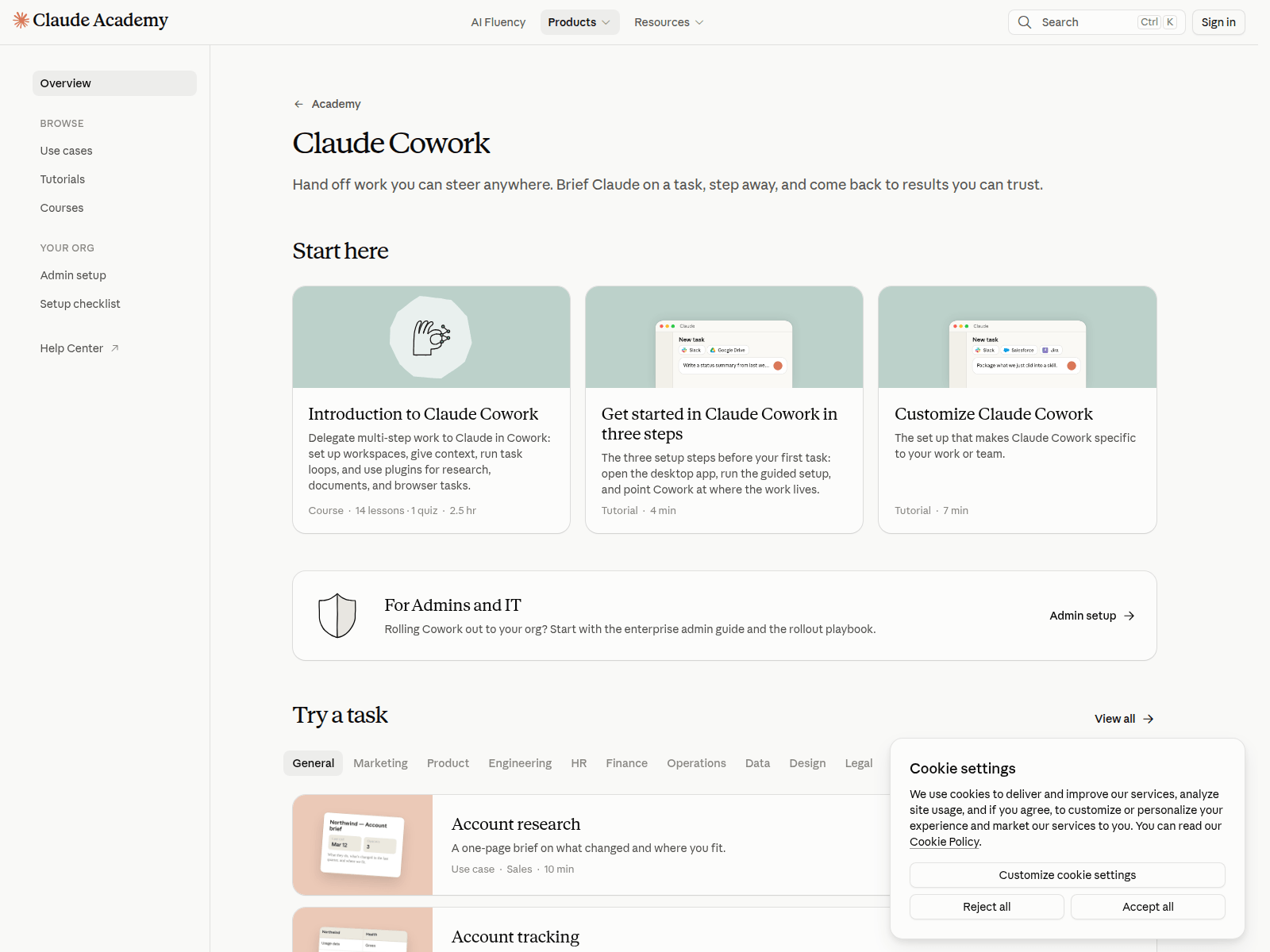 Screenshot von academy.claude.com