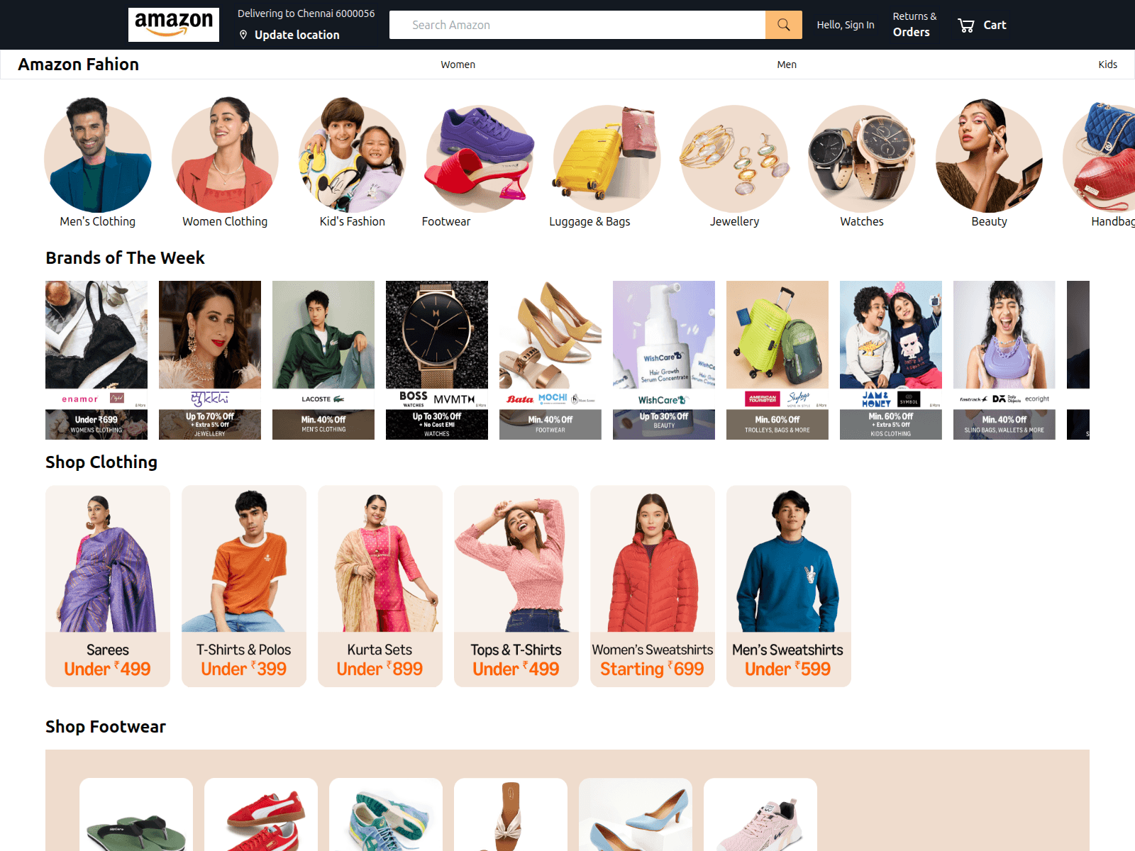 Знімок екрана amazon-clone--weld.vercel.app