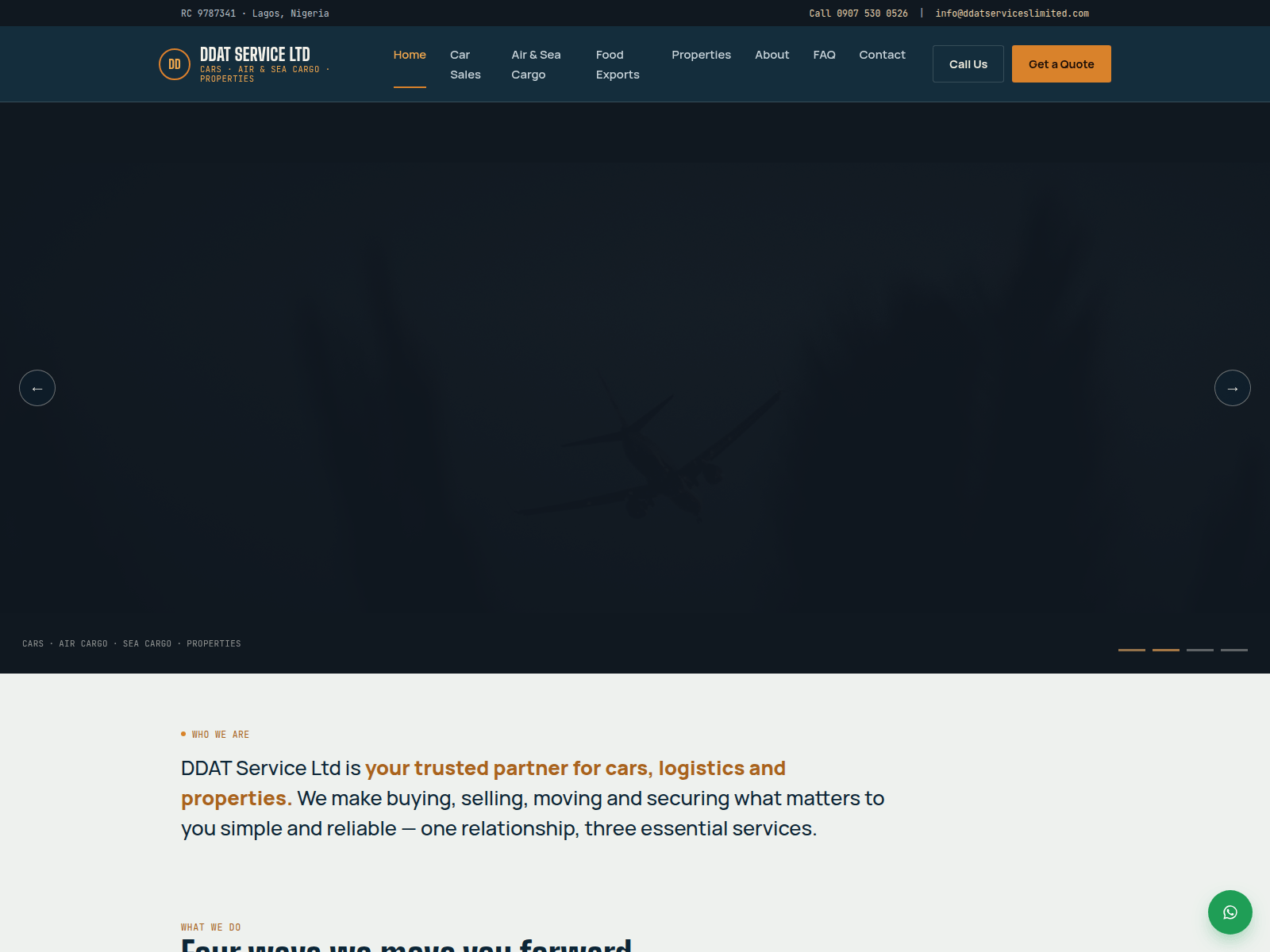 Screenshot of ddatserviceslimited.com