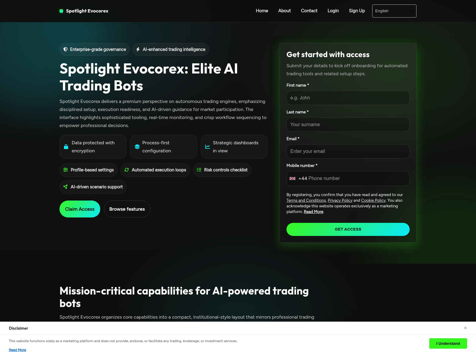 Screenshot of spotlight-evocorex-app.com