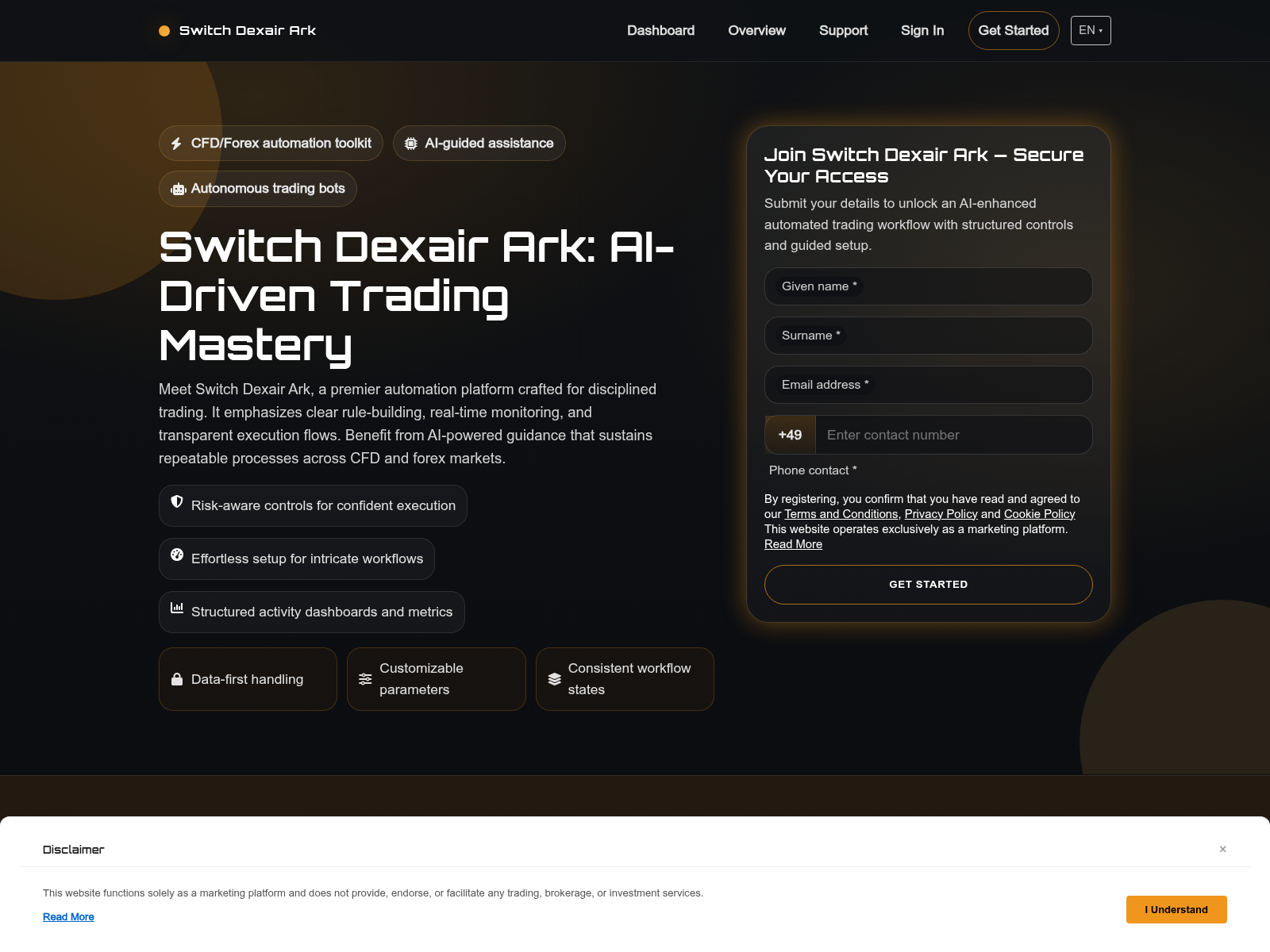 Screenshot of switchdexair-ark.com