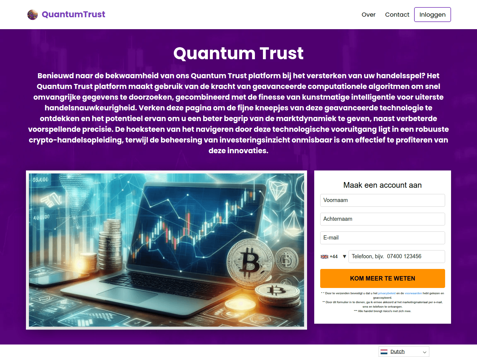 Screenshot of quantumtradewave.app