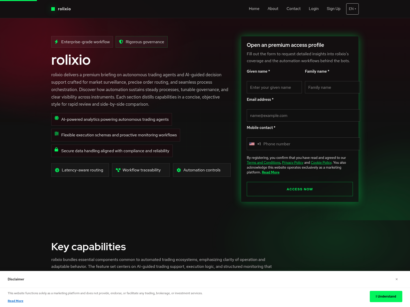 Screenshot of rolixio.digital
