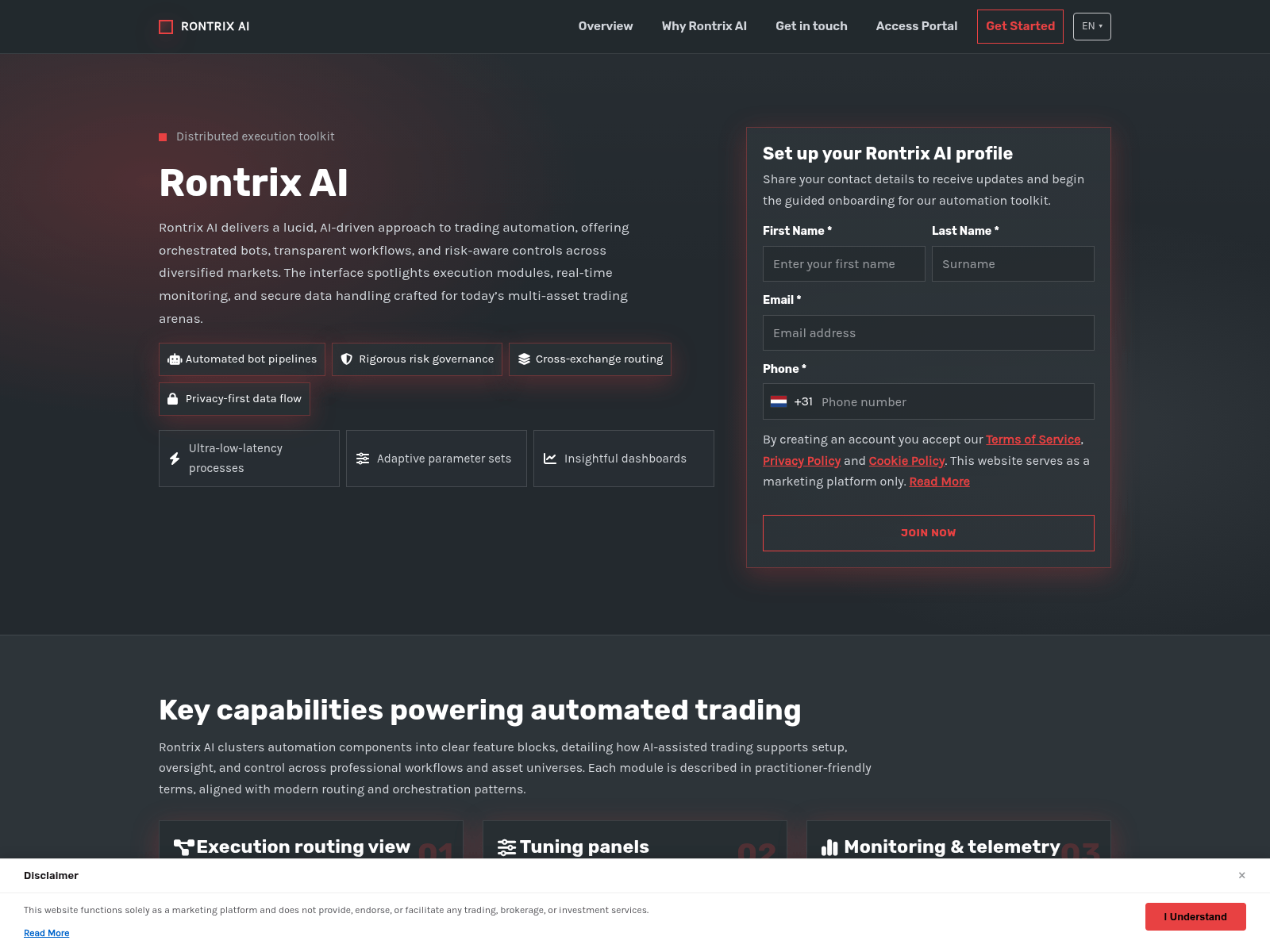Screenshot of rontrixai.click