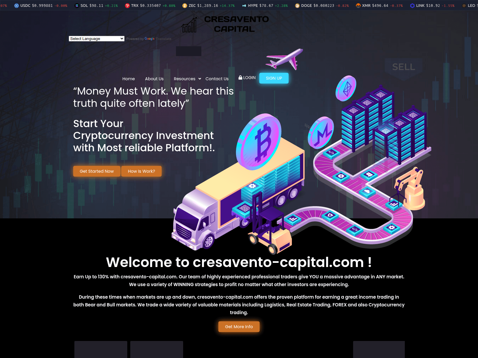 Screenshot of cresavento-capital.com