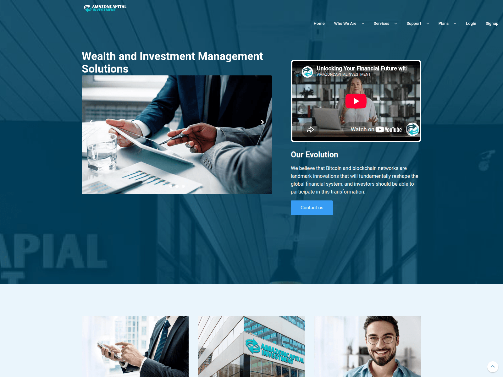 Screenshot of amazoncapitalsinvests.com
