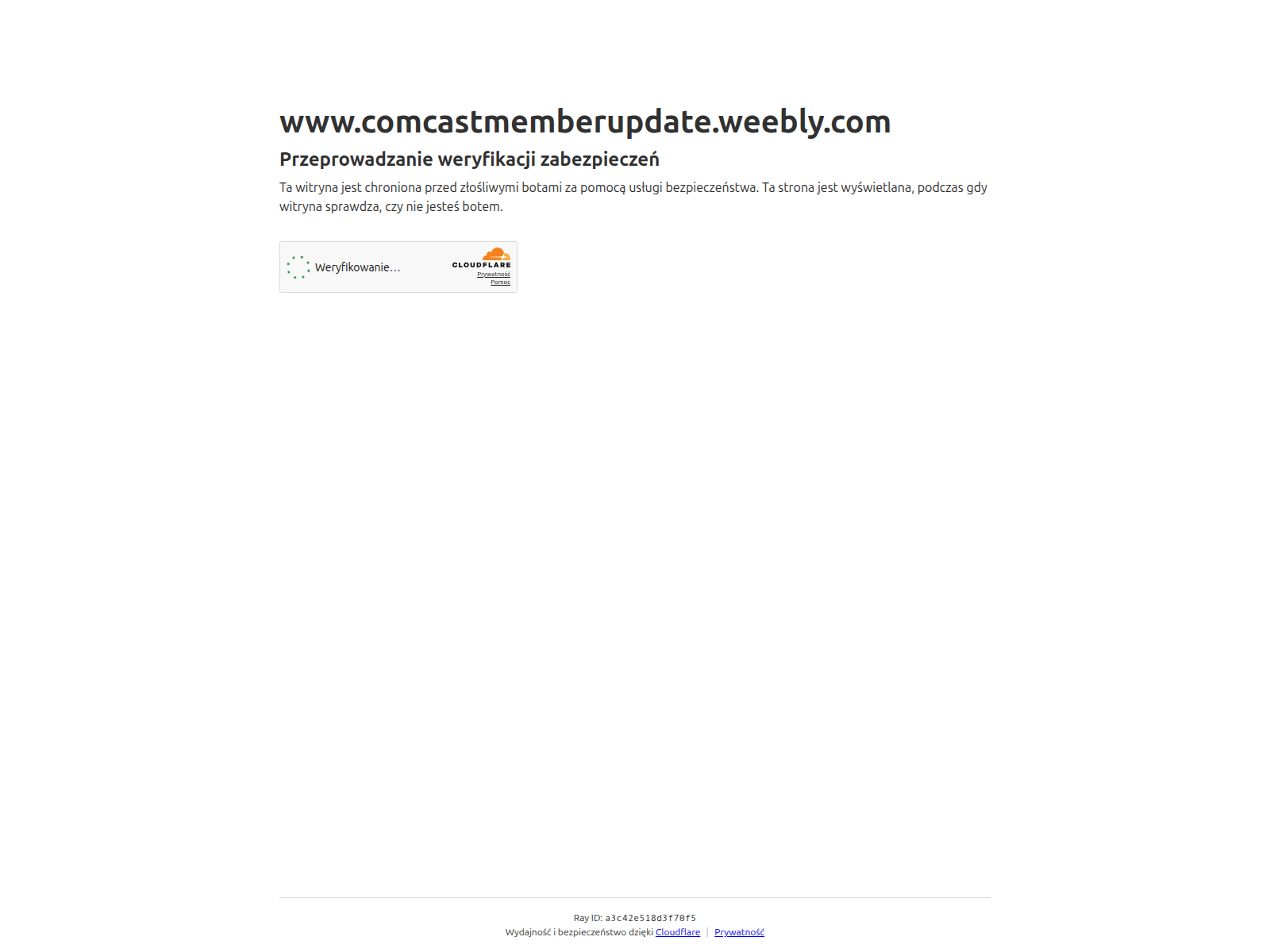 Screenshot of comcastmemberupdate.weebly.com