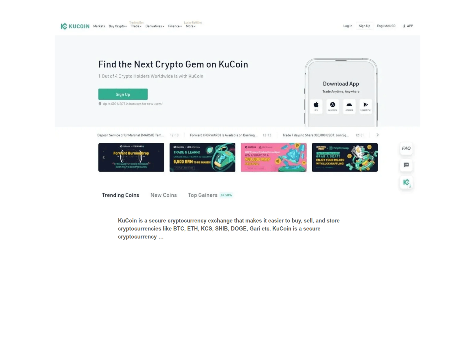 Screenshot of kucoin-leggn.godaddysites.com