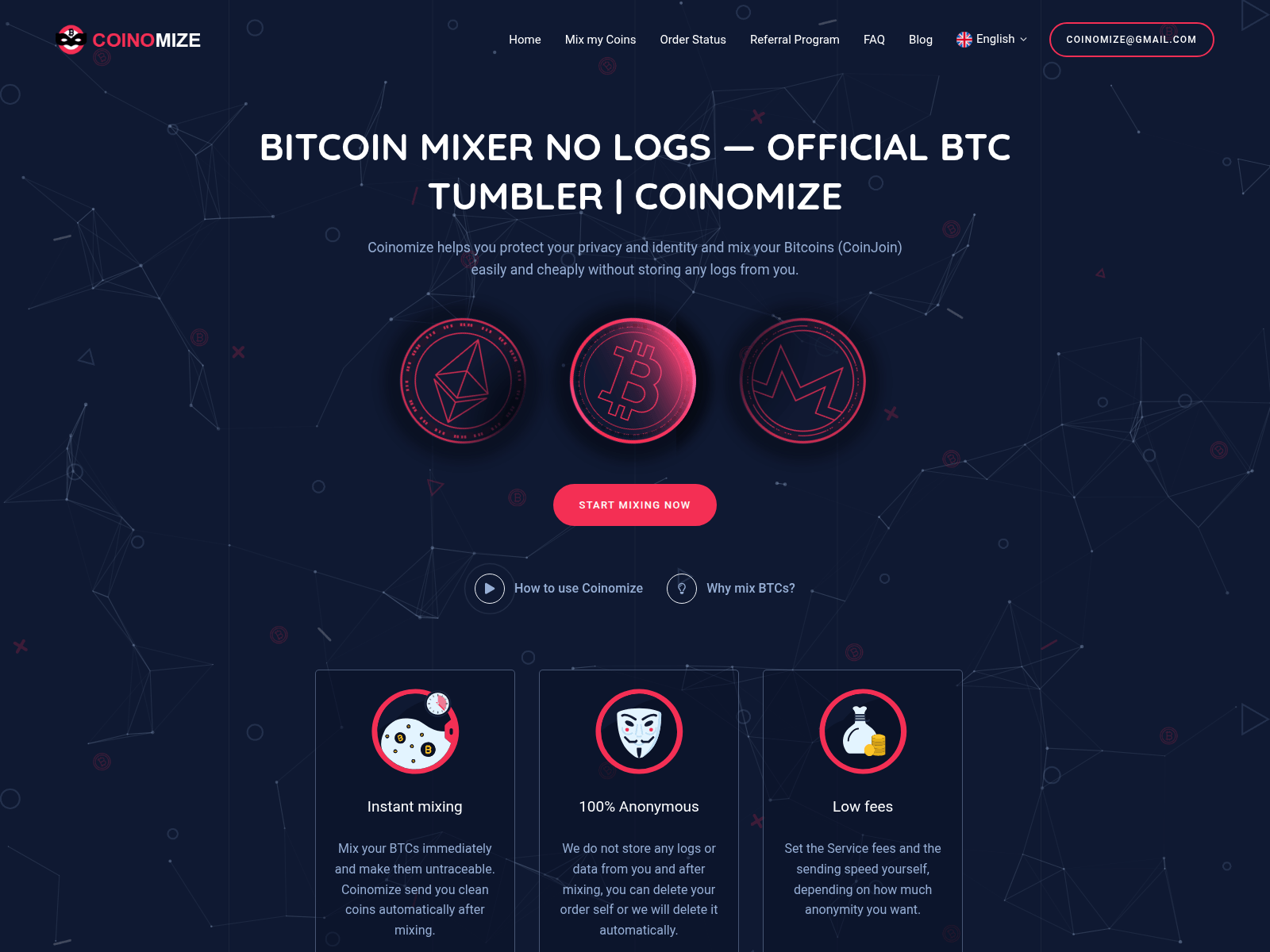 Screenshot of coinomize.fun
