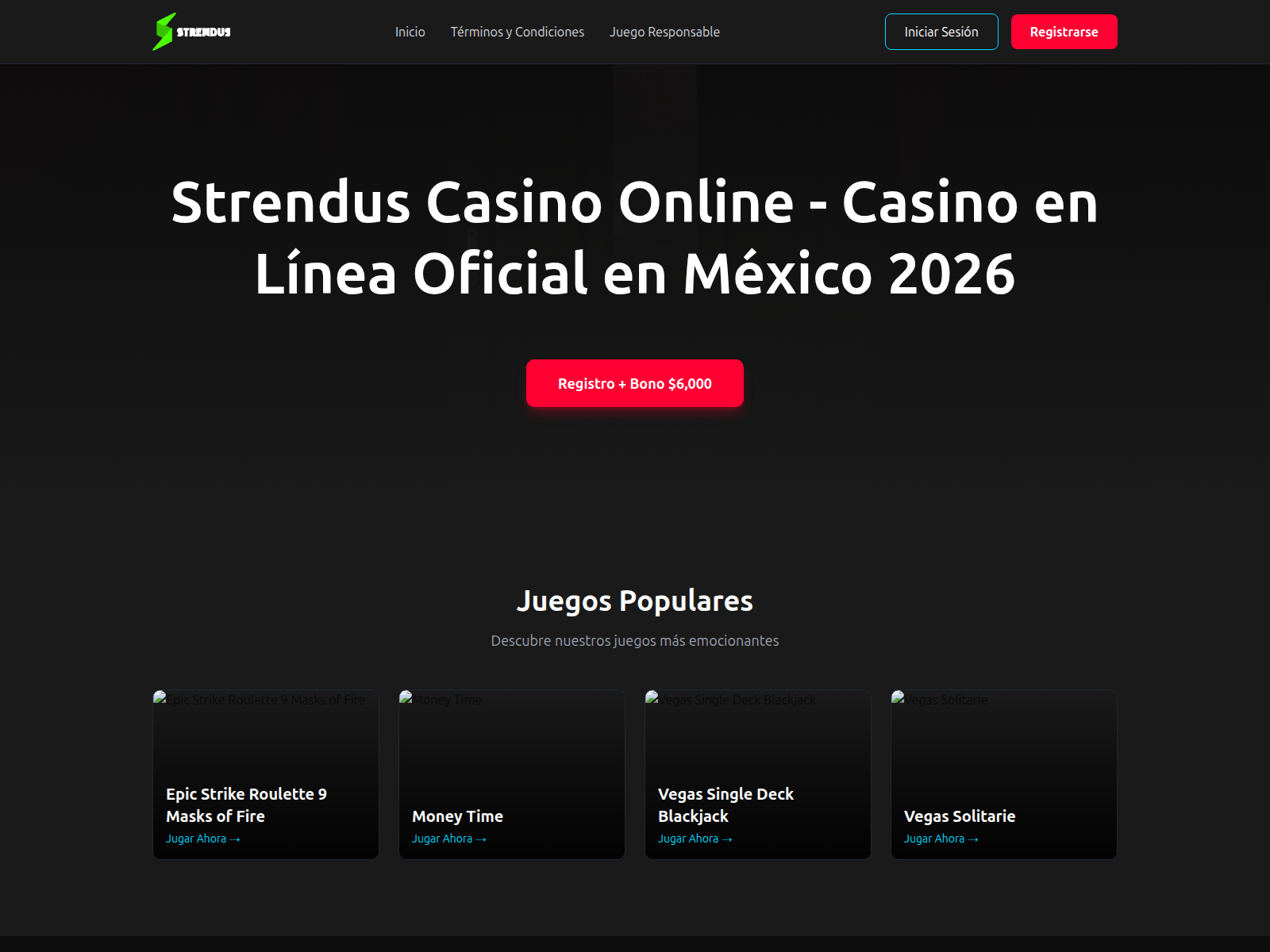 Screenshot of strenduscasinoonline.com