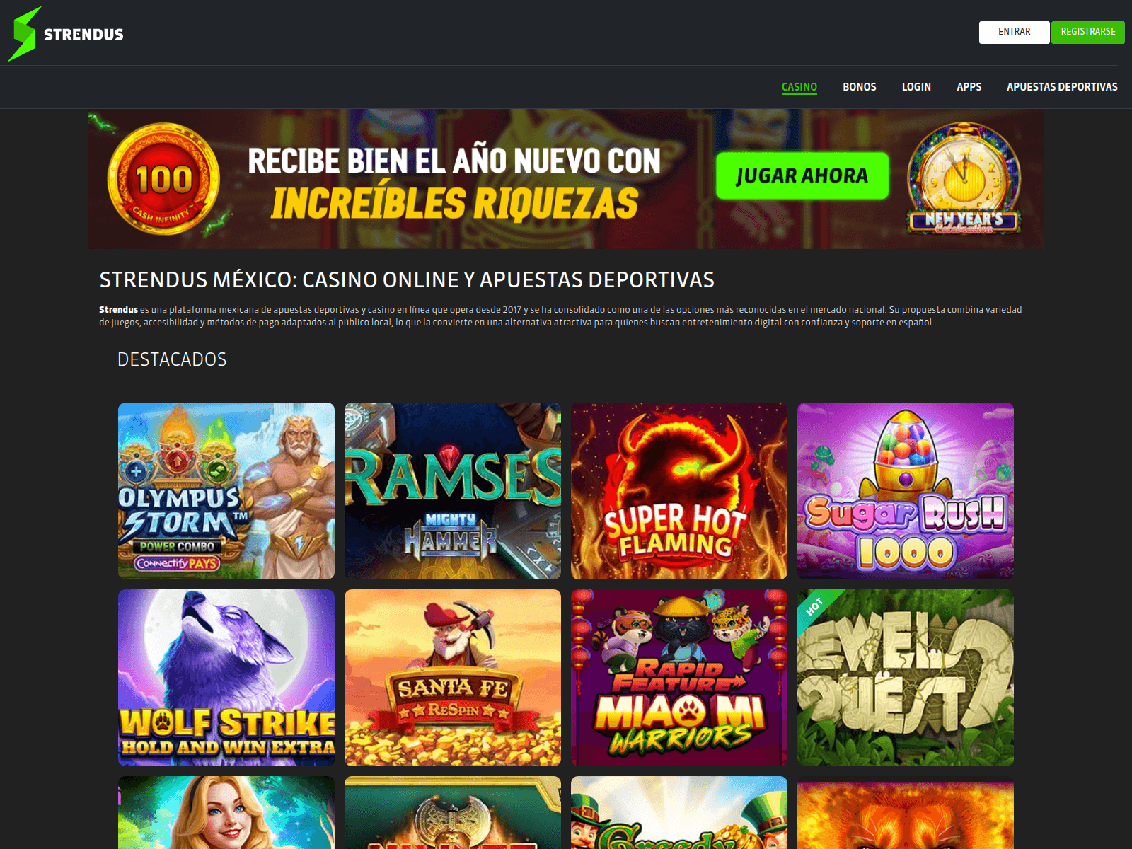 Screenshot of strenduslatam.com