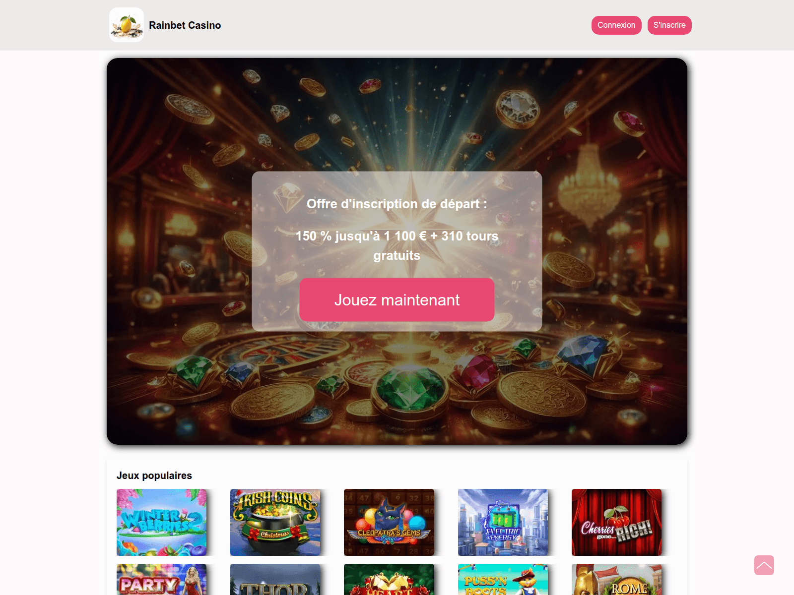 Screenshot of rainbet-fr.casino