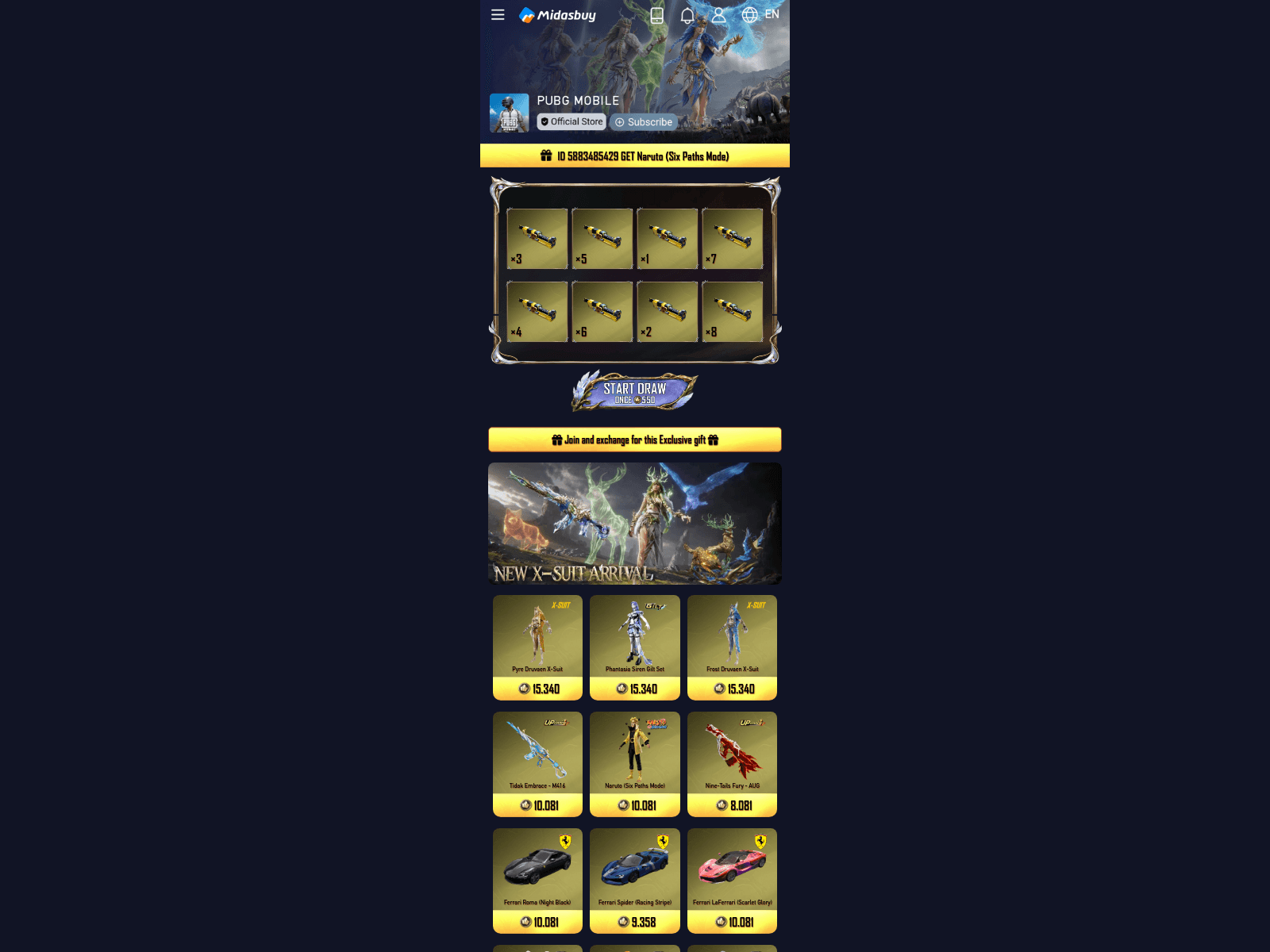 Screenshot of redemption.officiall-events.com