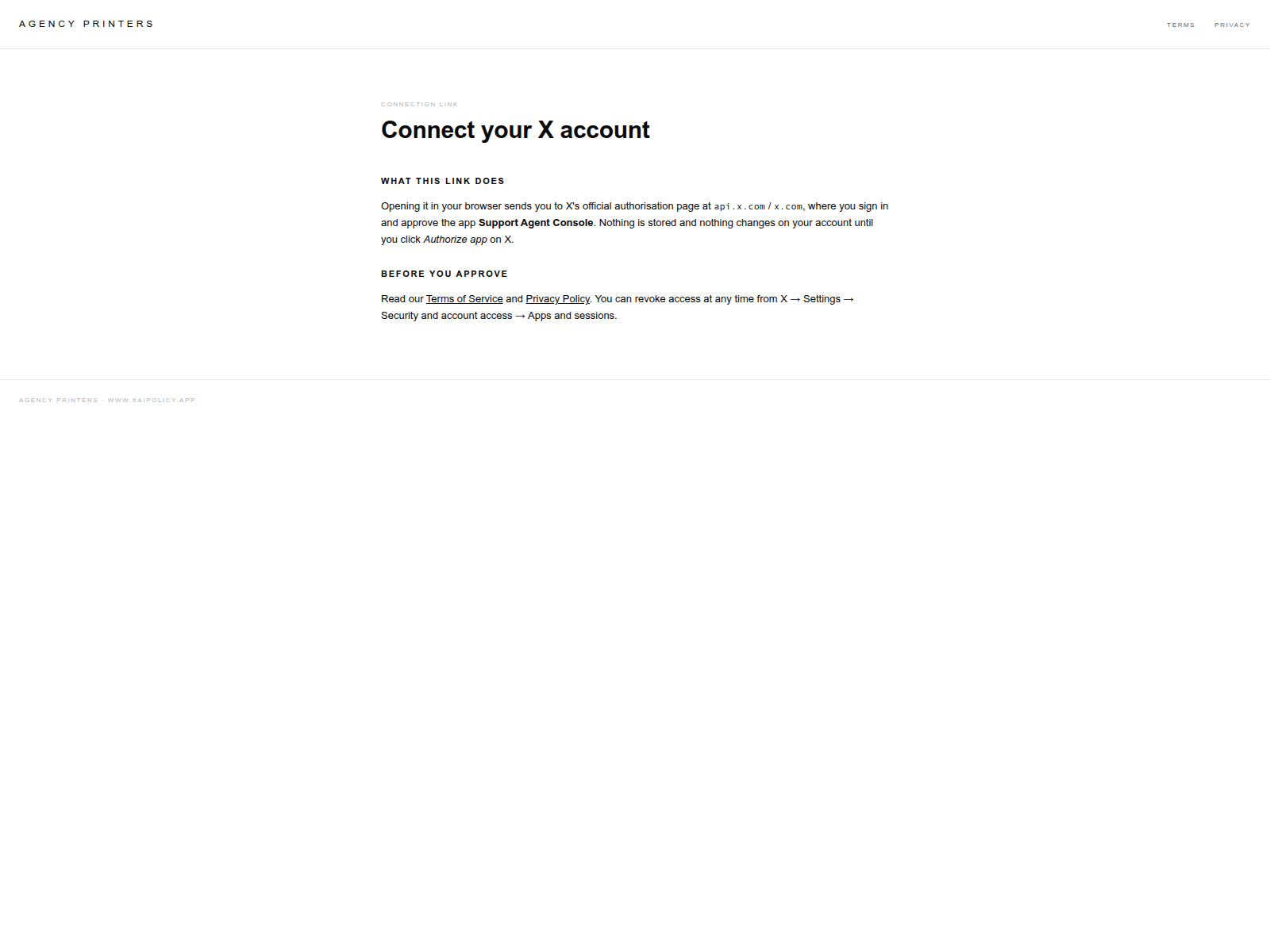 Screenshot of xaipolicy.app
