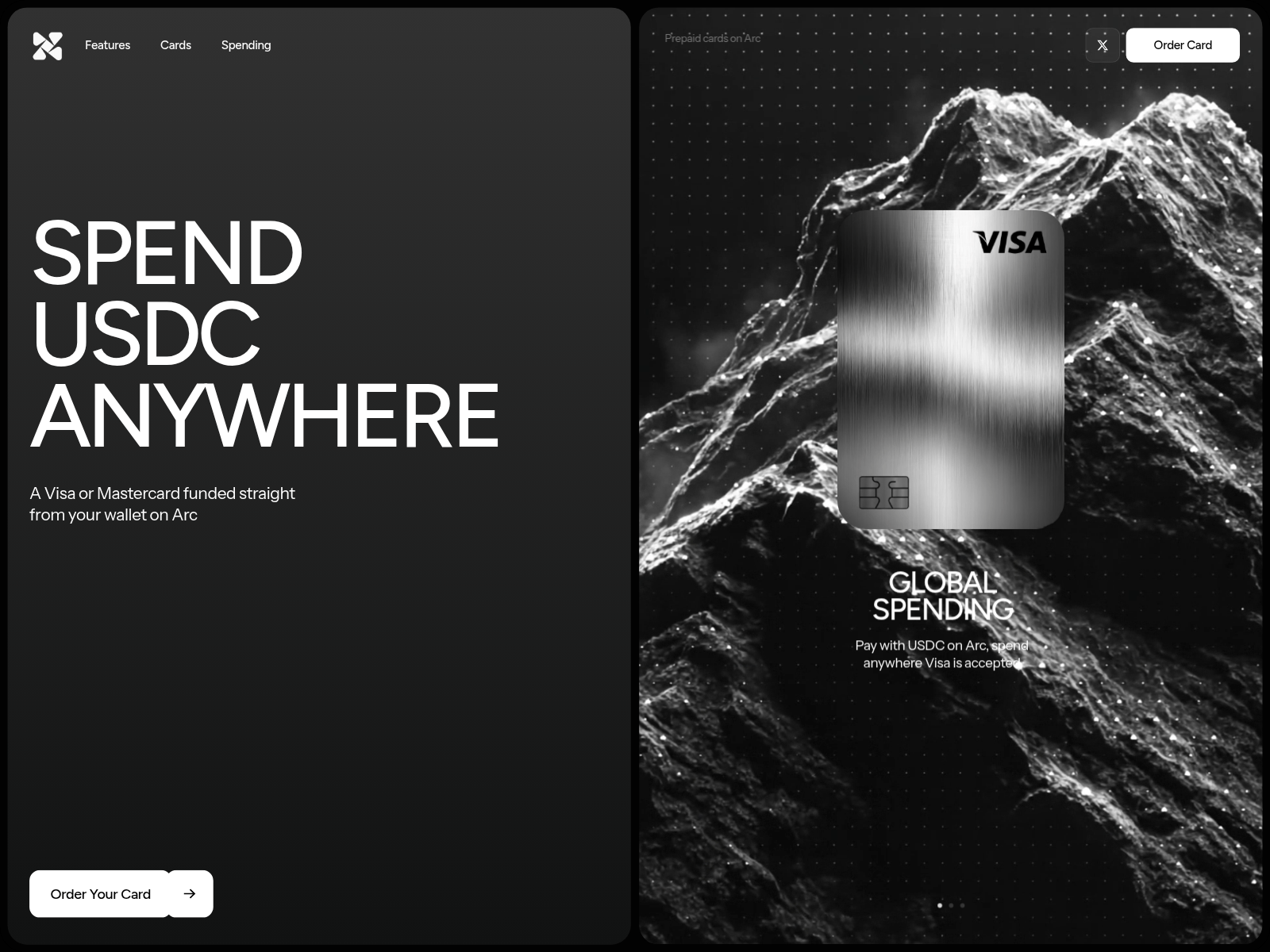Screenshot of arccards.site