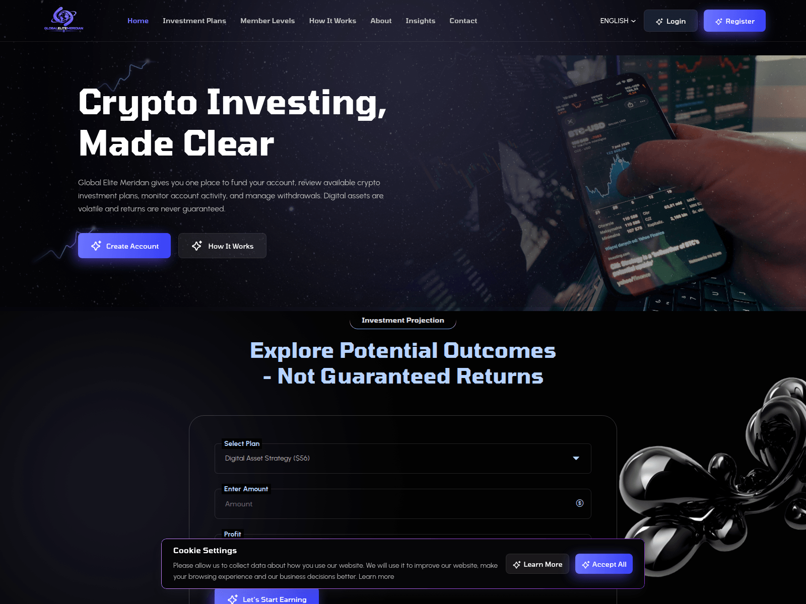 Screenshot of globalelitemeridian.com