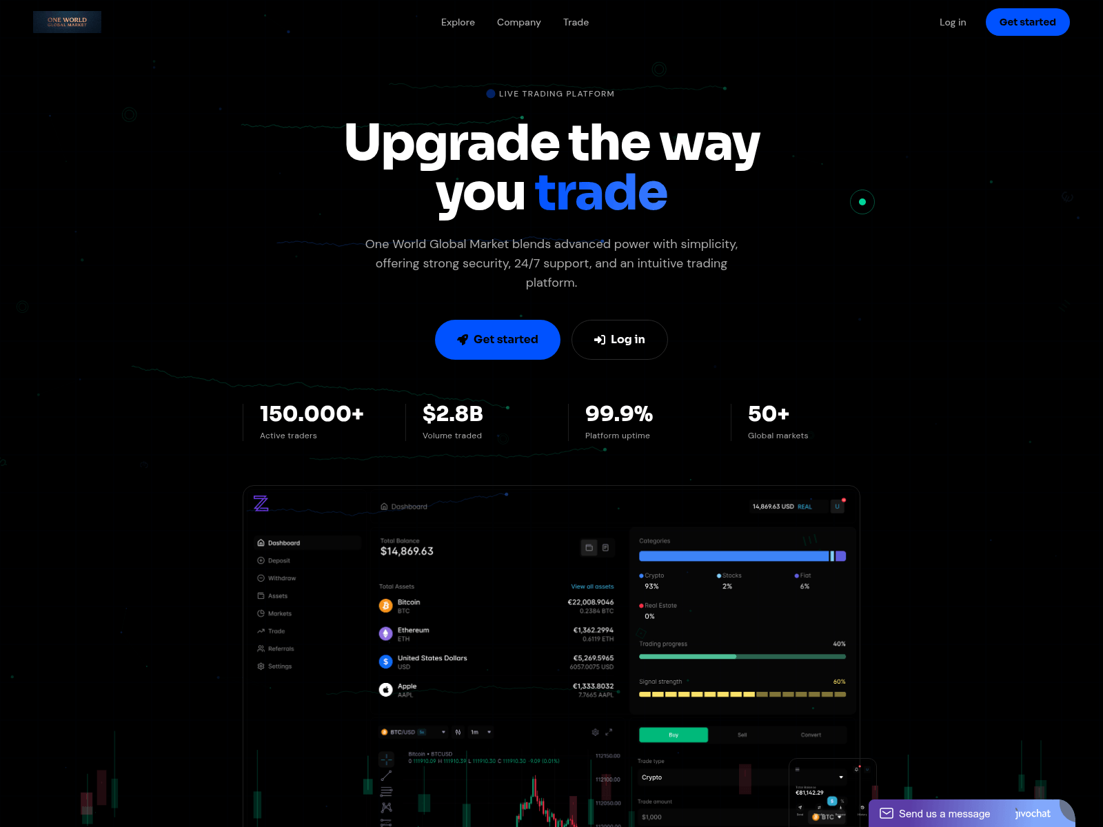 Captura de pantalla de oneworldglobalmarket.co