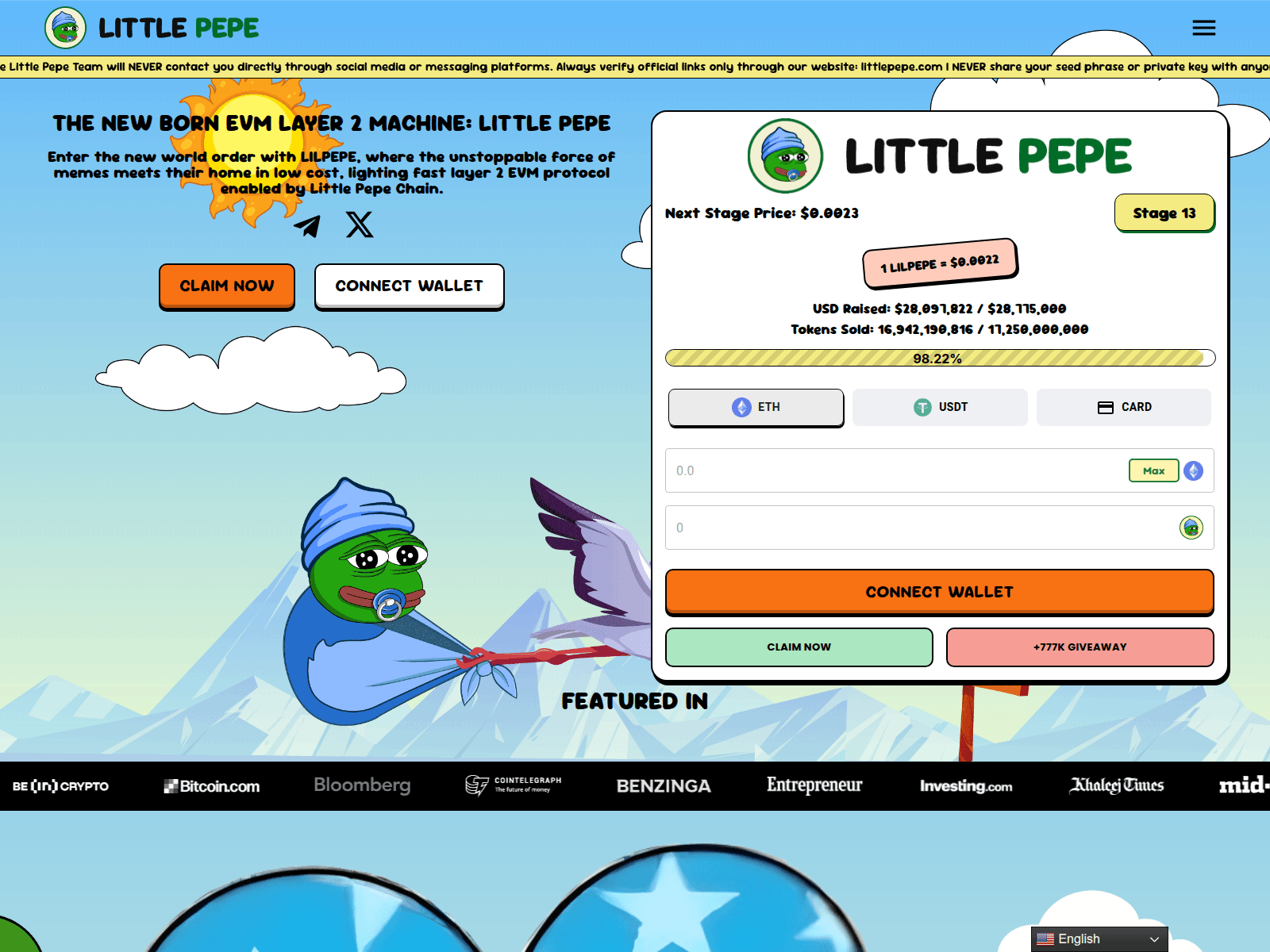 Screenshot of littlepepe-dapp-claim.live