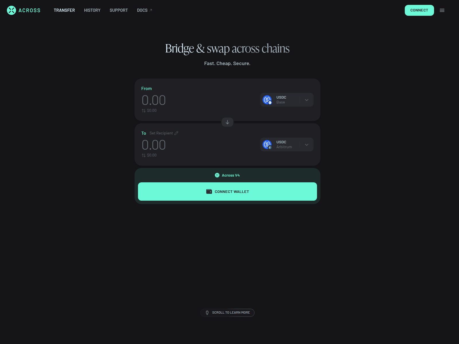 Screenshot of update-across.app