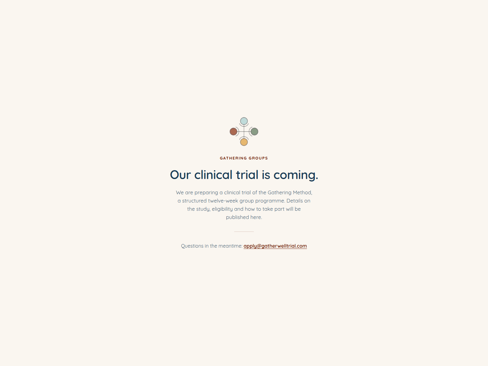 Screenshot of gatherwelltrial.com