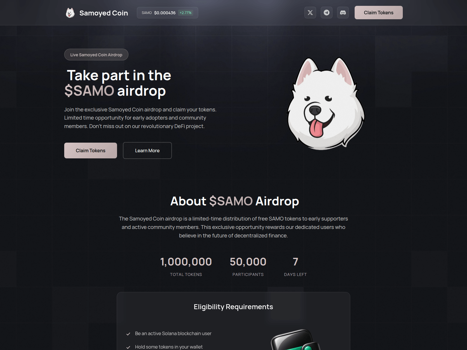 Screenshot of tokenredeem.xyz