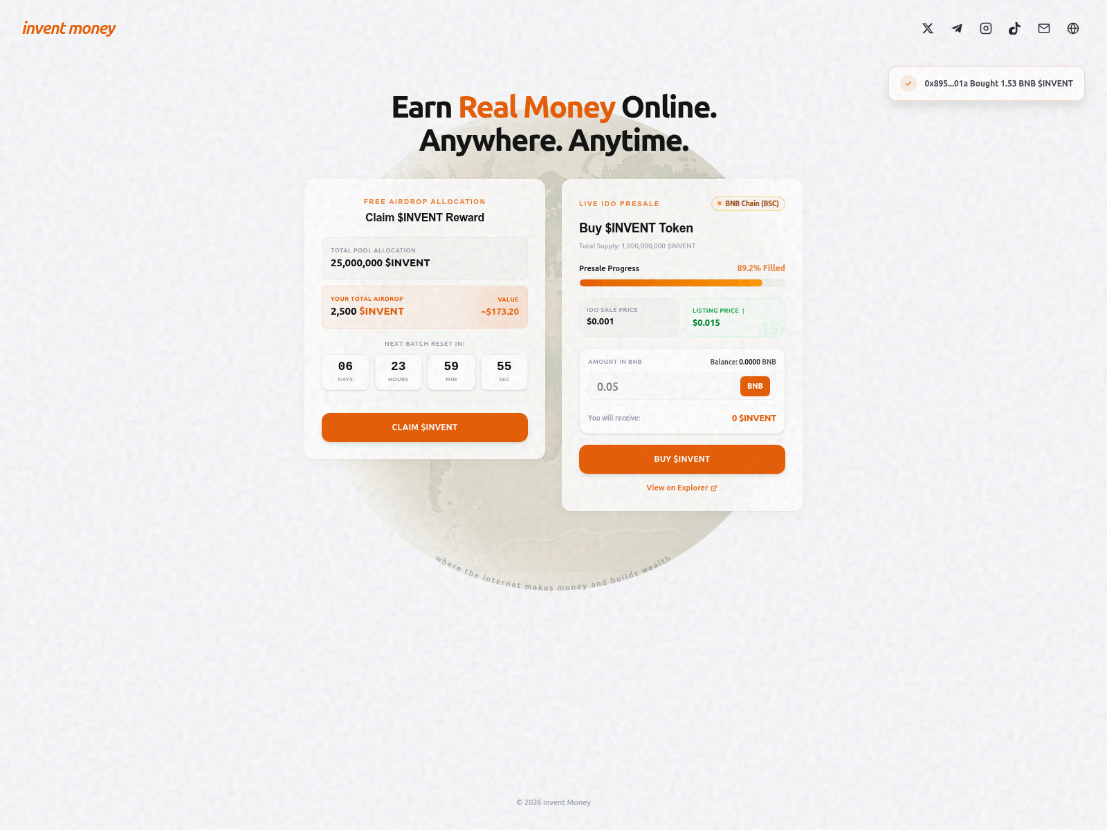Screenshot of inventmoney.quest