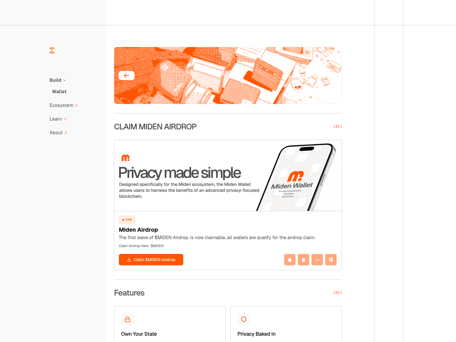 Screenshot of midenclaim.pages.dev