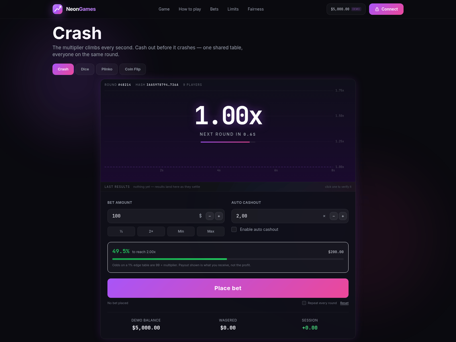Screenshot of neongames.fun