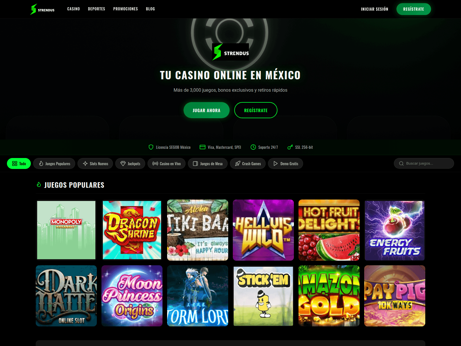 Screenshot of strendus-casino.org
