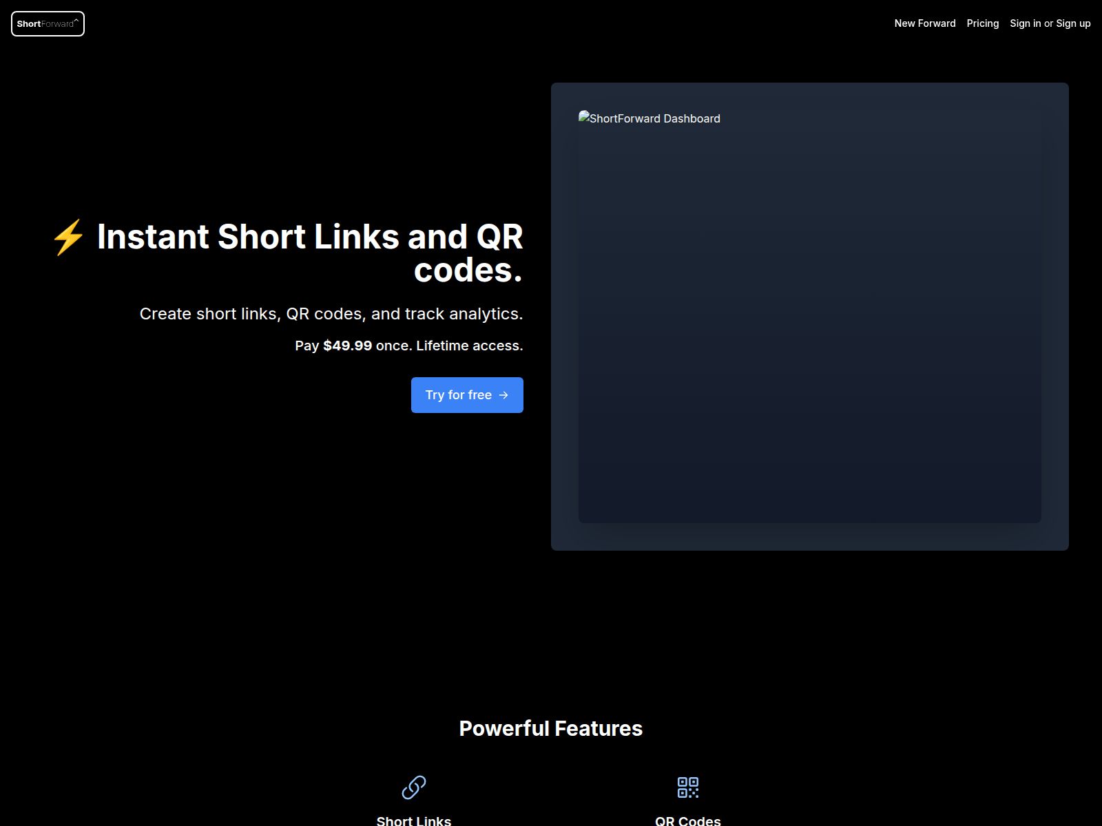 Screenshot of shor.tf