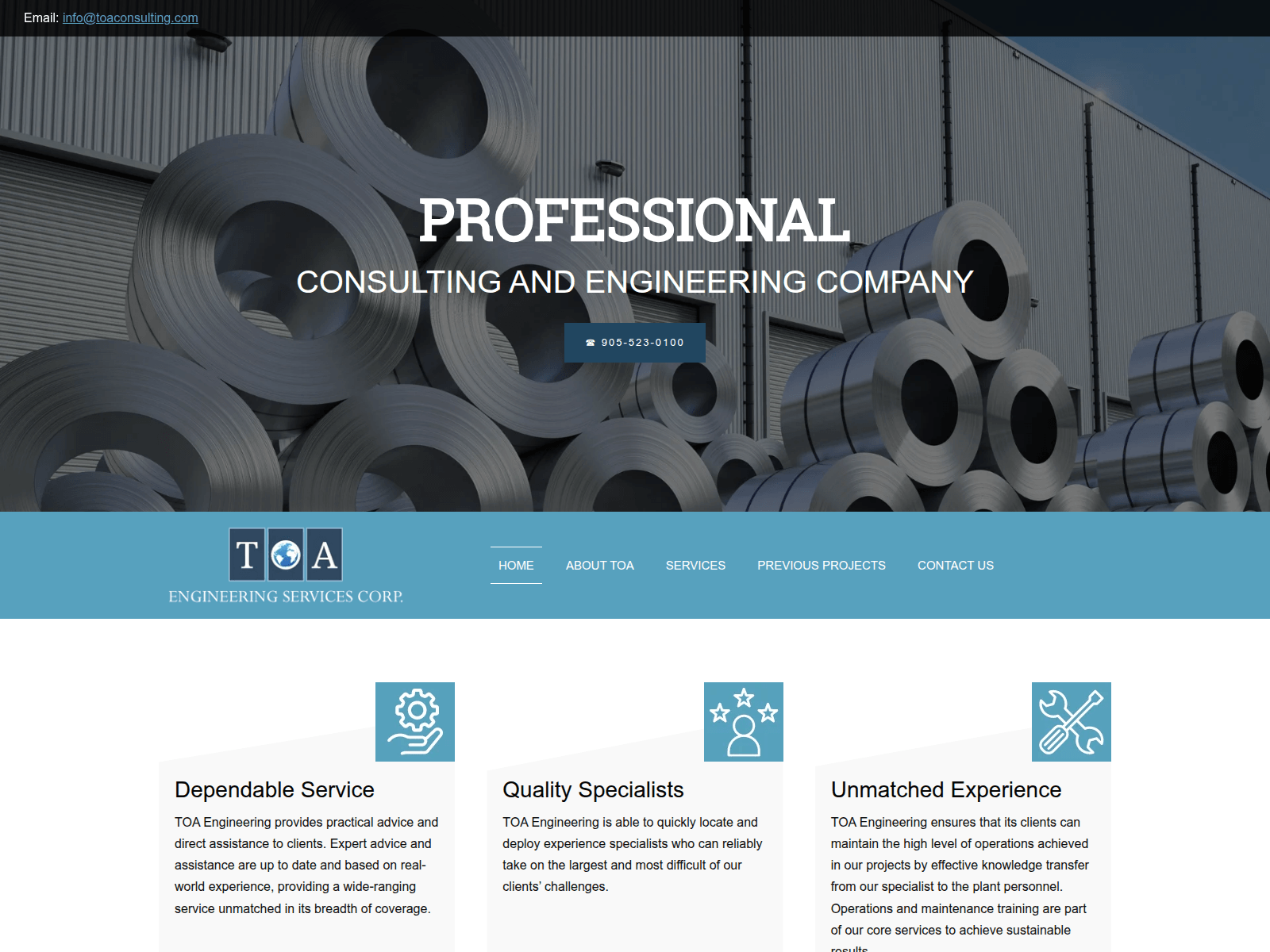 Знімок екрана toaconsulting.com