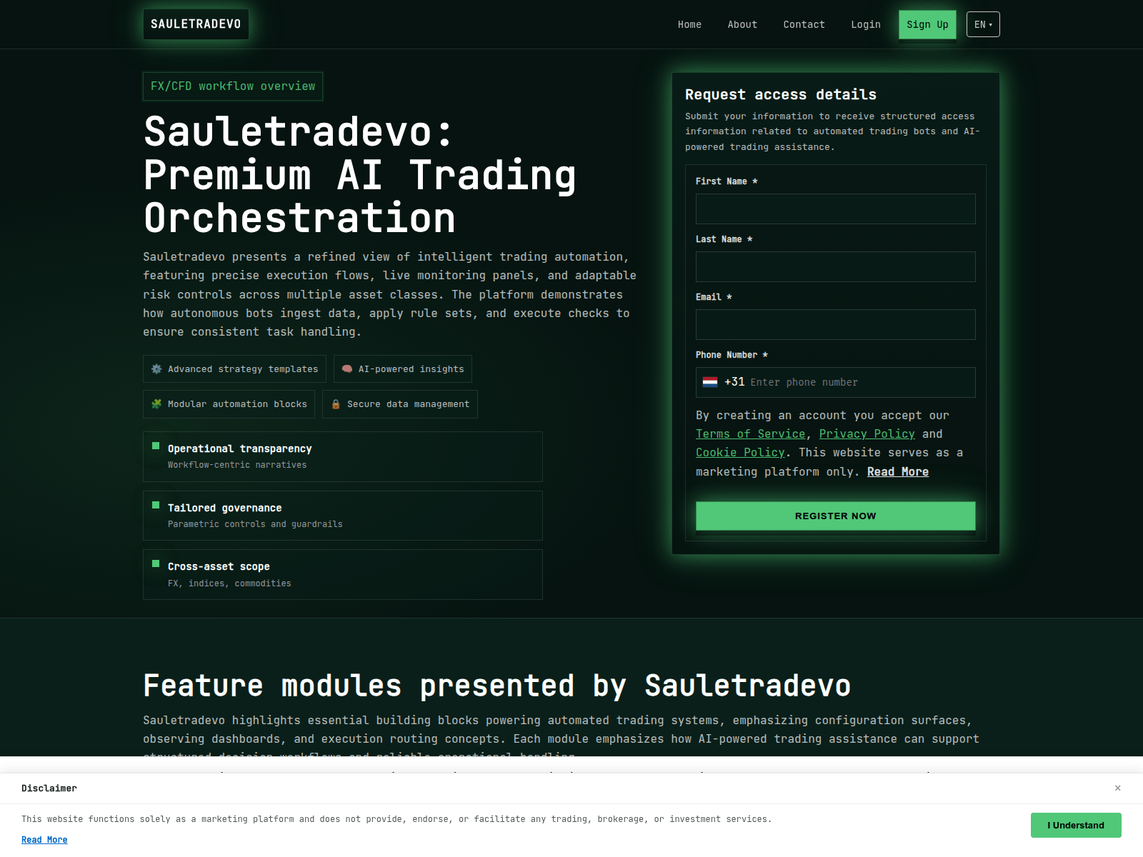 Screenshot of sauletradevo.click