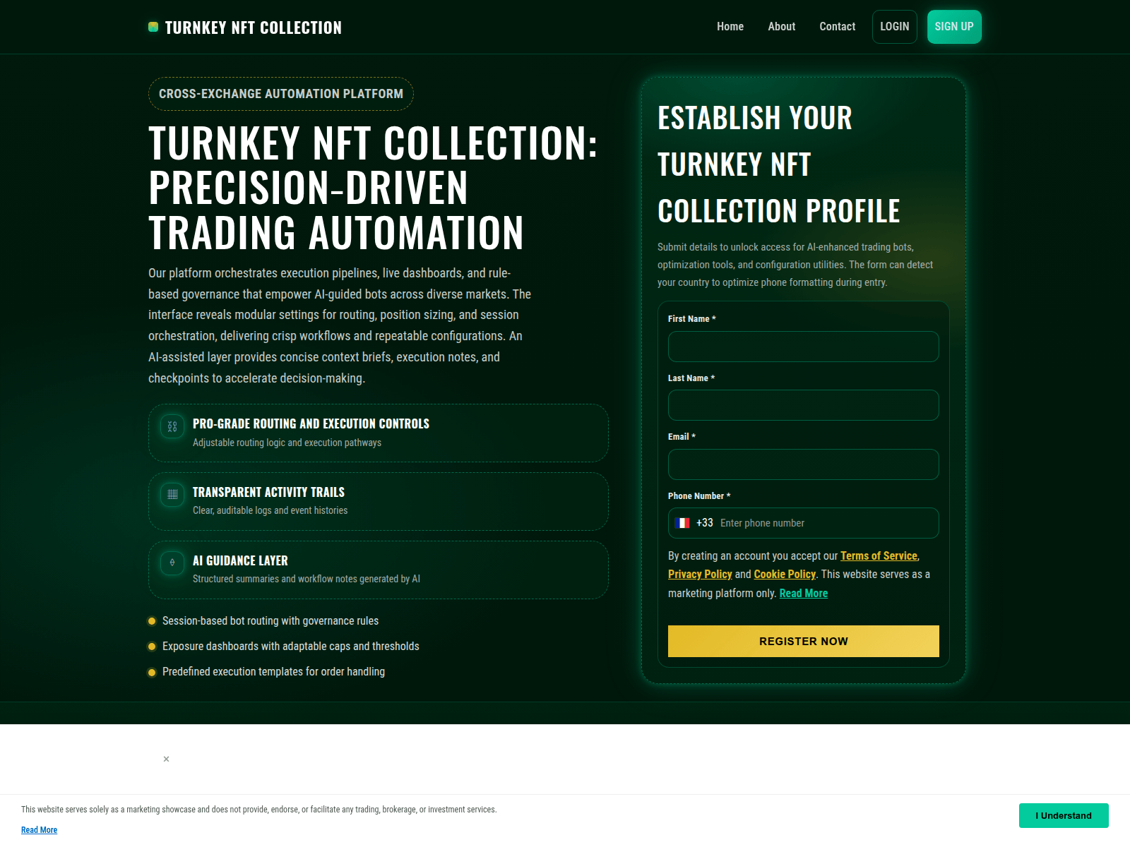 Screenshot of turnkeynftcollection.shop