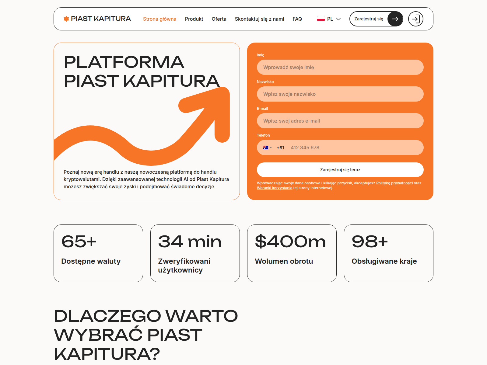 Screenshot of piast-kapitura.com